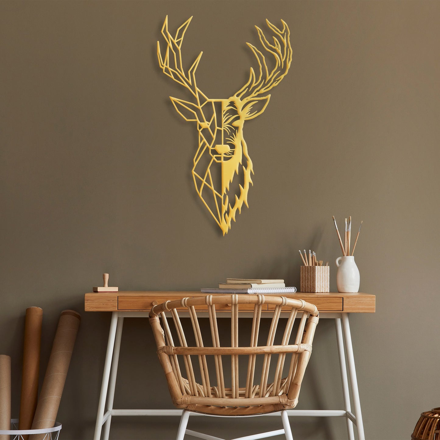 Metalna zidna dekoracija, Red Deer 3