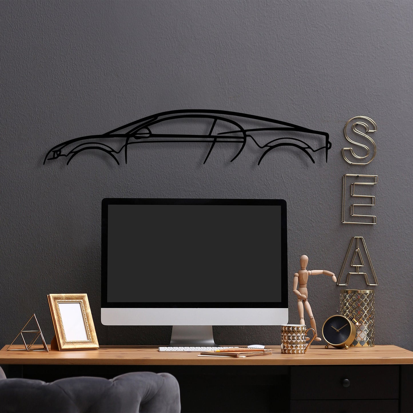 Metalna zidna dekoracija, Bugatti Veyron Silhouette