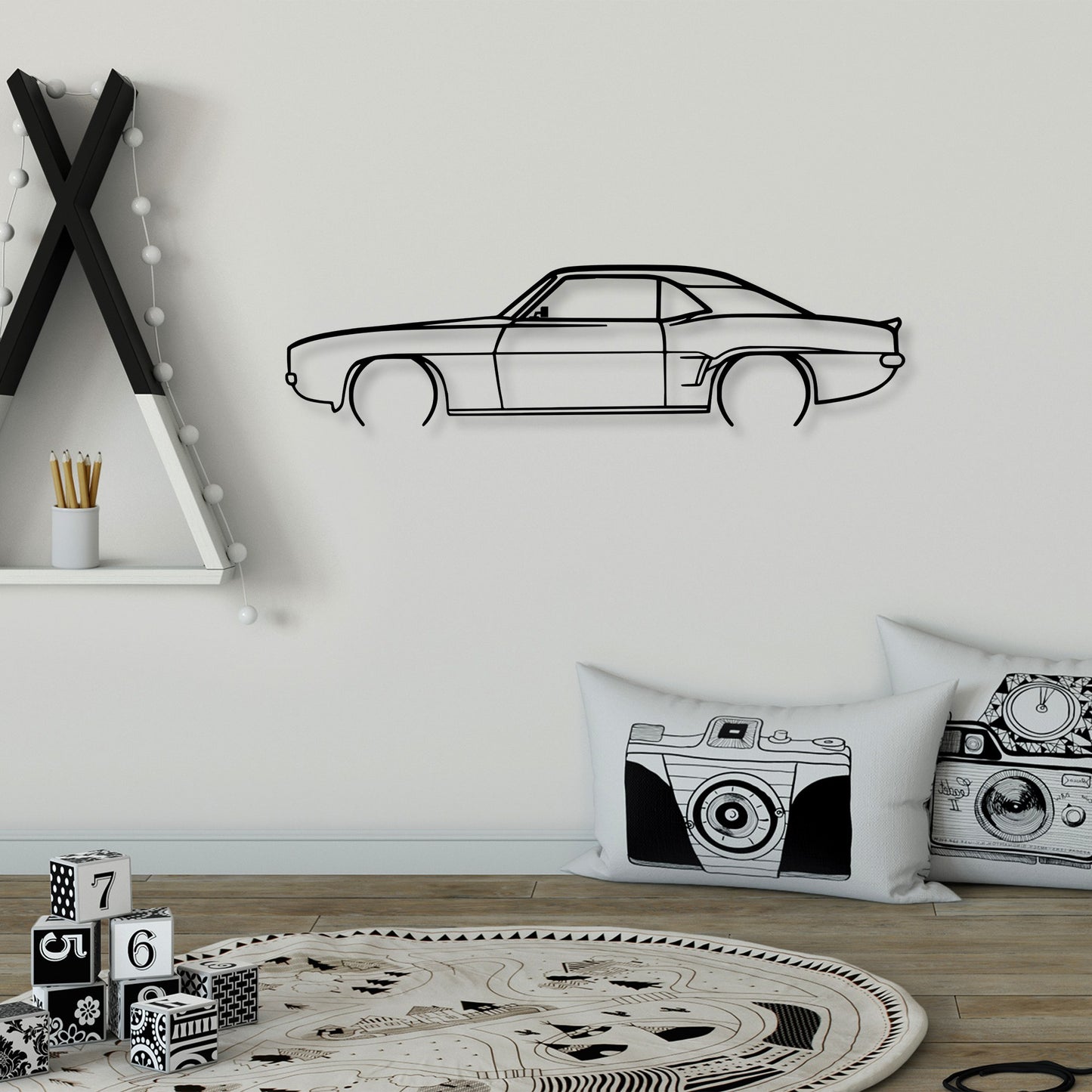Metalna zidna dekoracija, Chevrolet Camaro V2 Silhouette