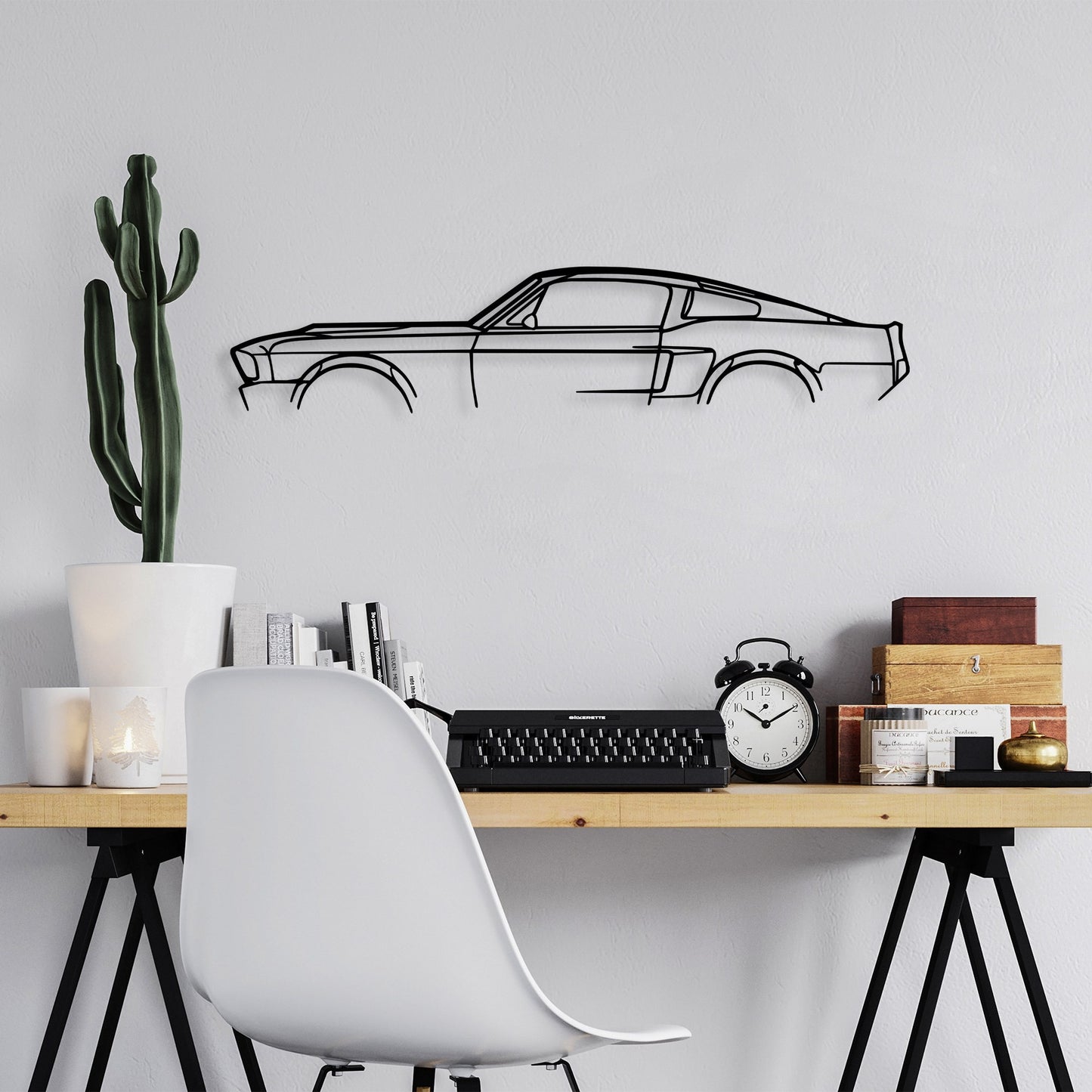 Metalna zidna dekoracija, 1967 Ford Mustang Shelby GT500 Silhouette