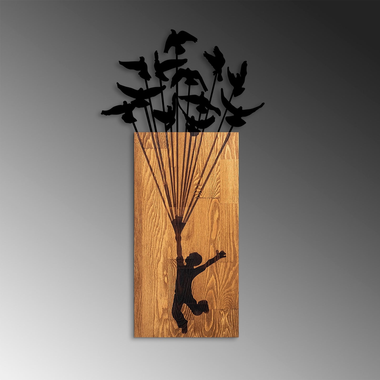 Drvena zidna dekoracija, Flying Boy 1
