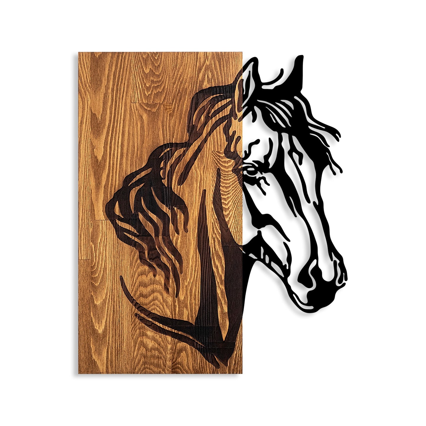 Drvena zidna dekoracija, Horse 1