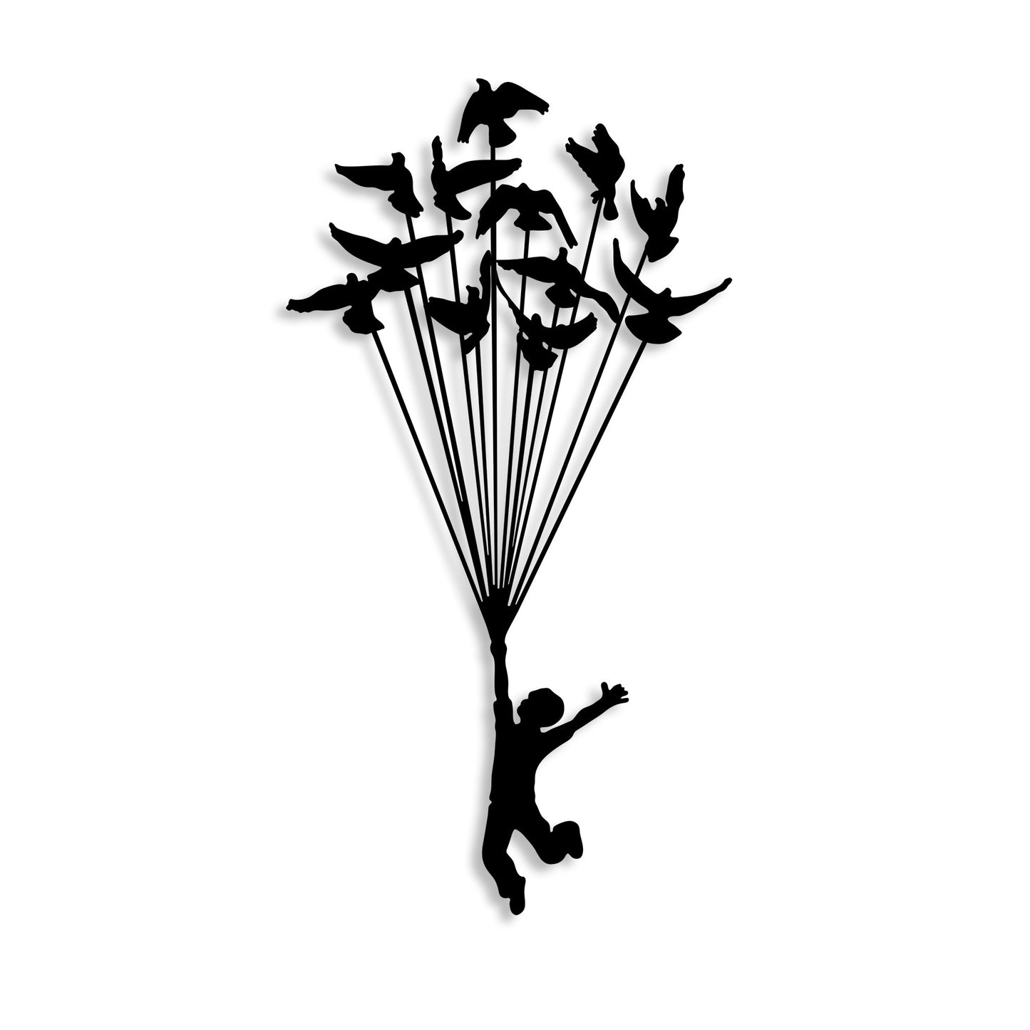 Metalna zidna dekoracija, Flying Boy 3