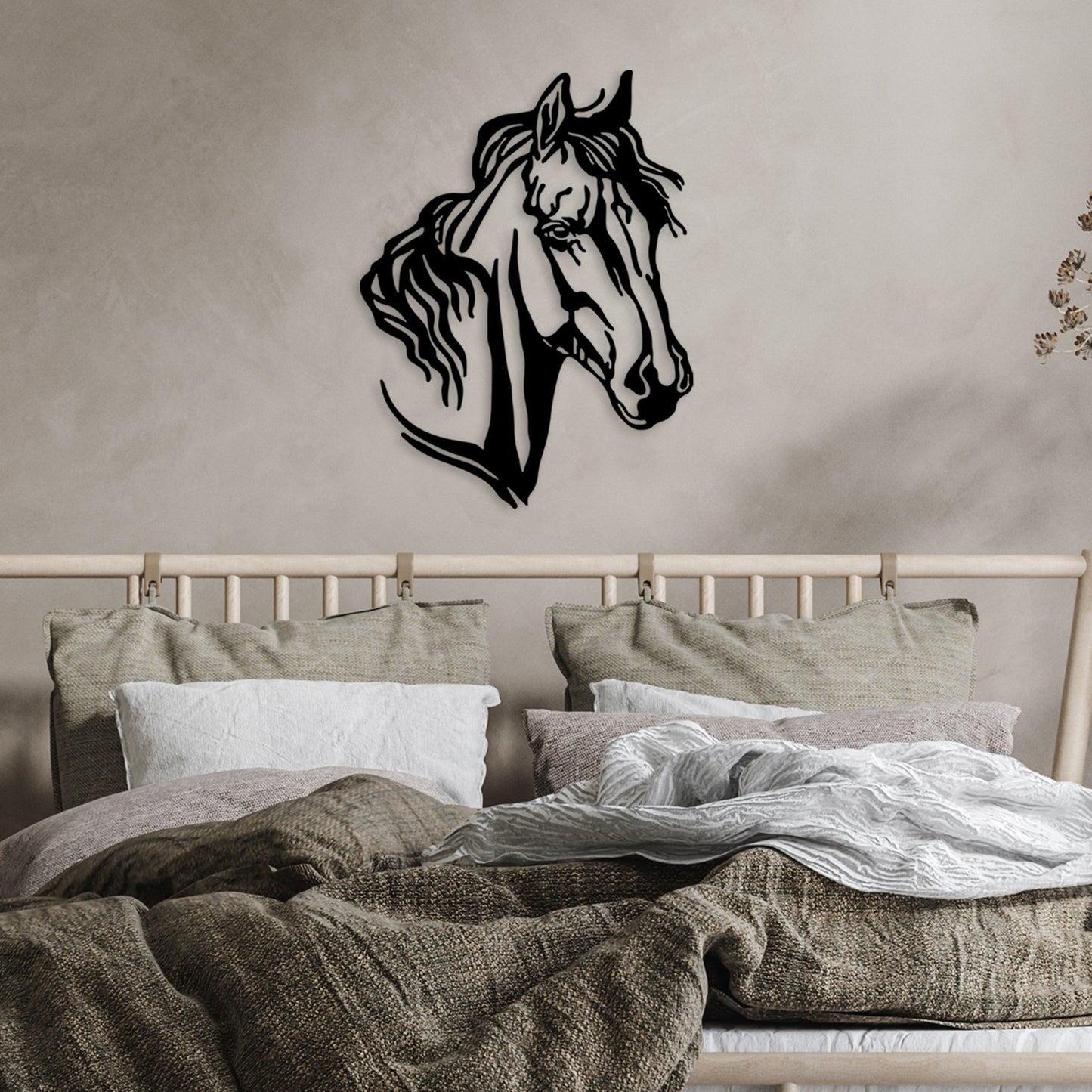 Metalna zidna dekoracija, Horse 2