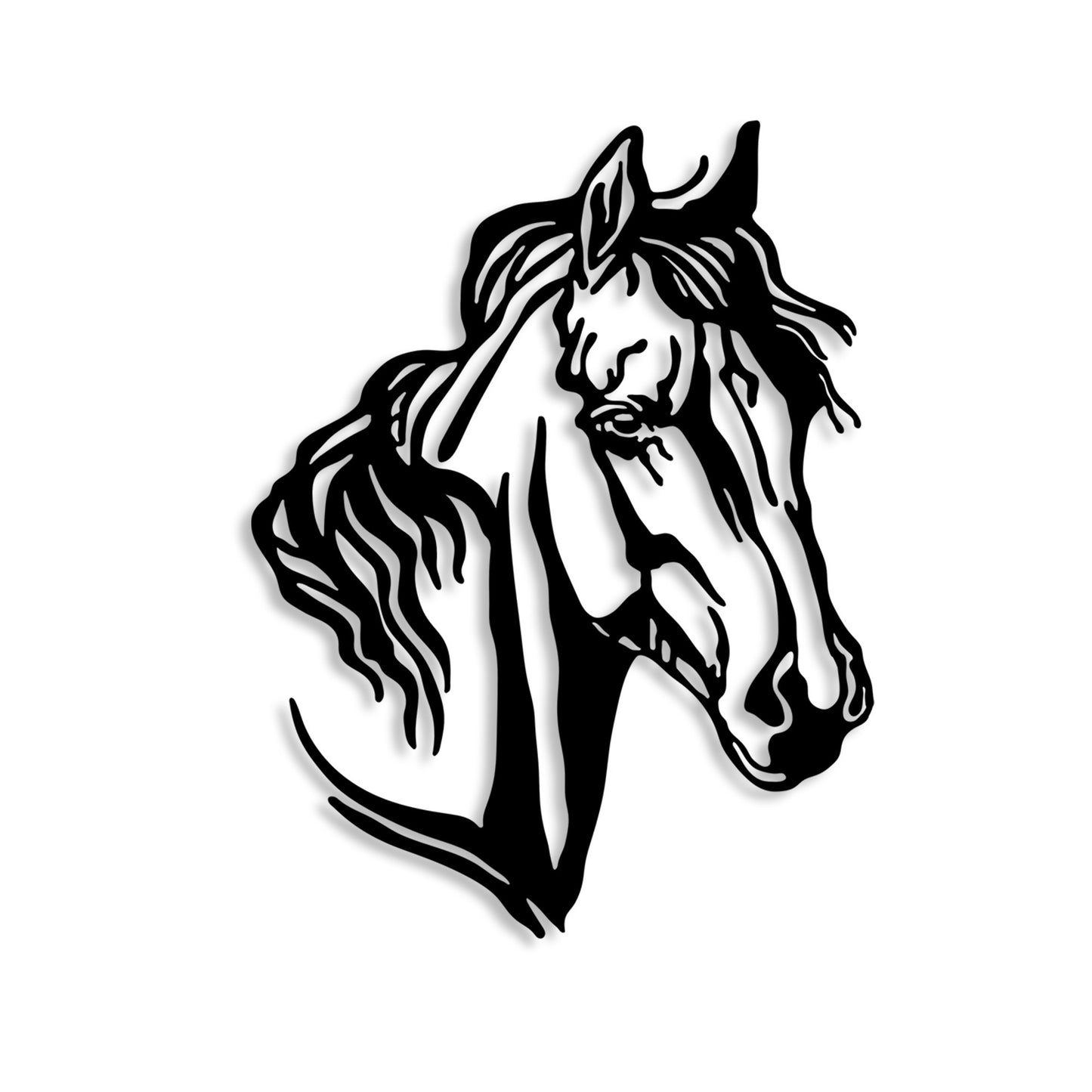 Metalna zidna dekoracija, Horse 2