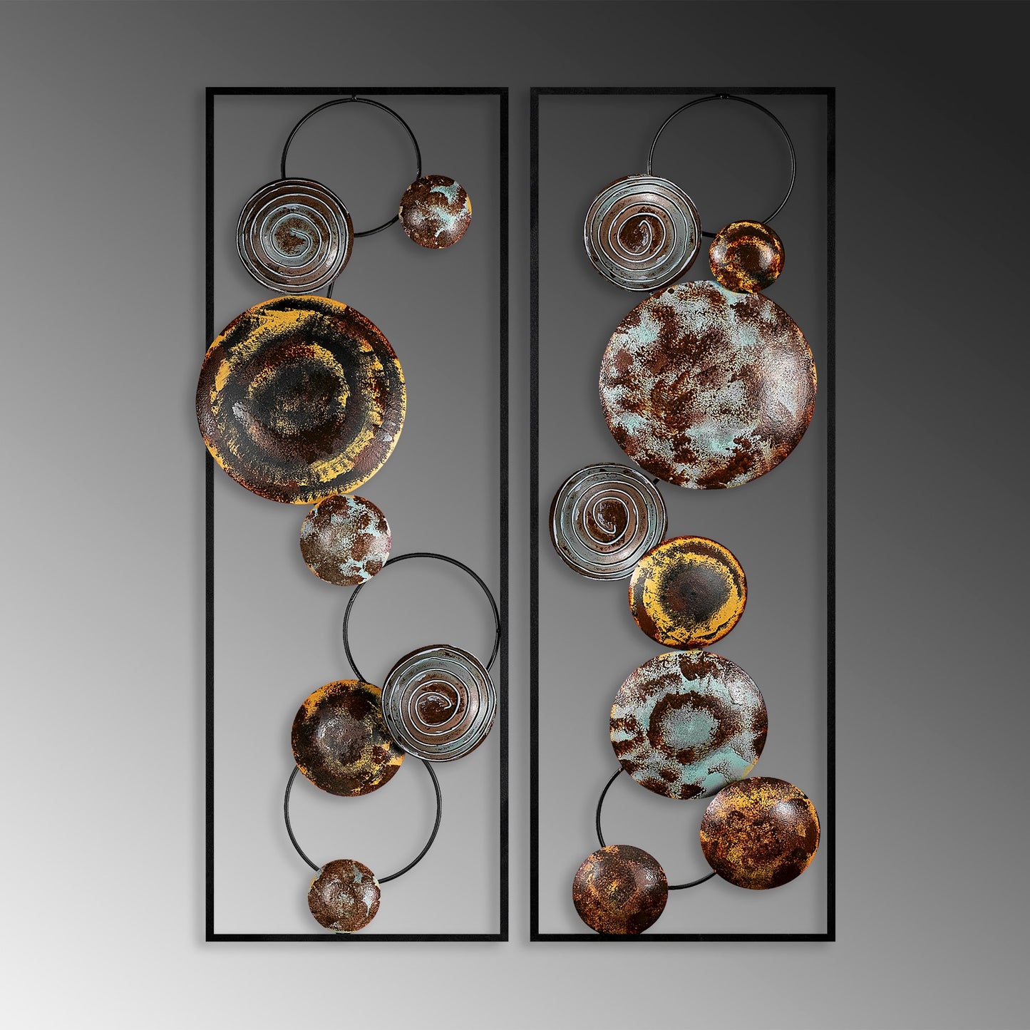 Metalna zidna dekoracija, Textured - 6