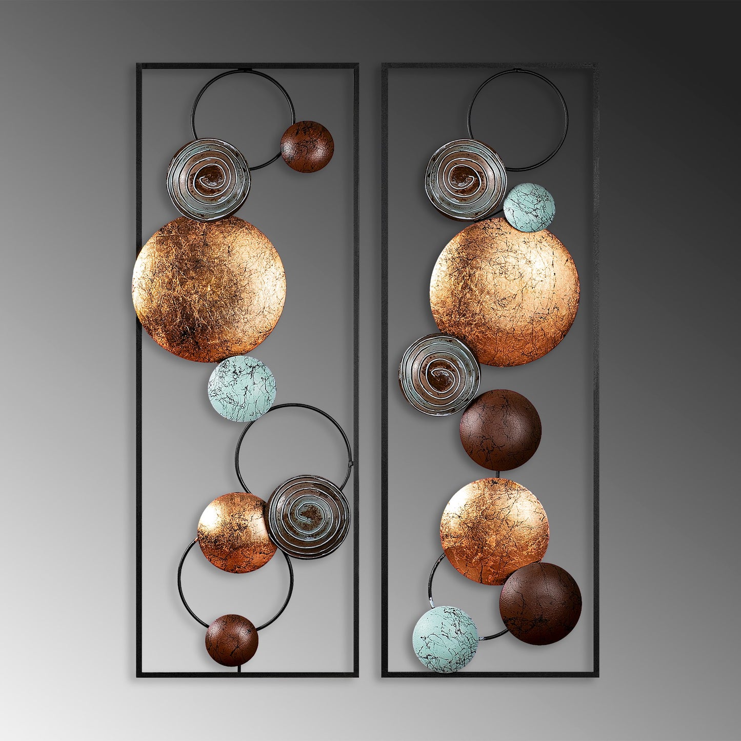 Metalna zidna dekoracija, Textured - 9