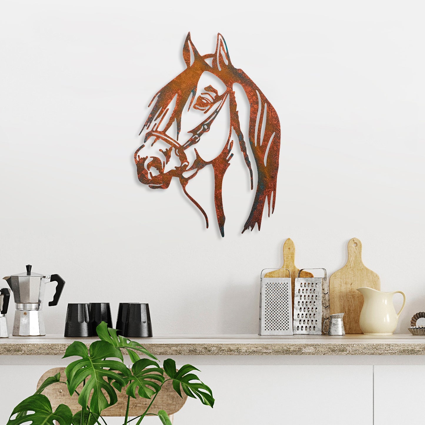 Metalna zidna dekoracija, Horse - 1