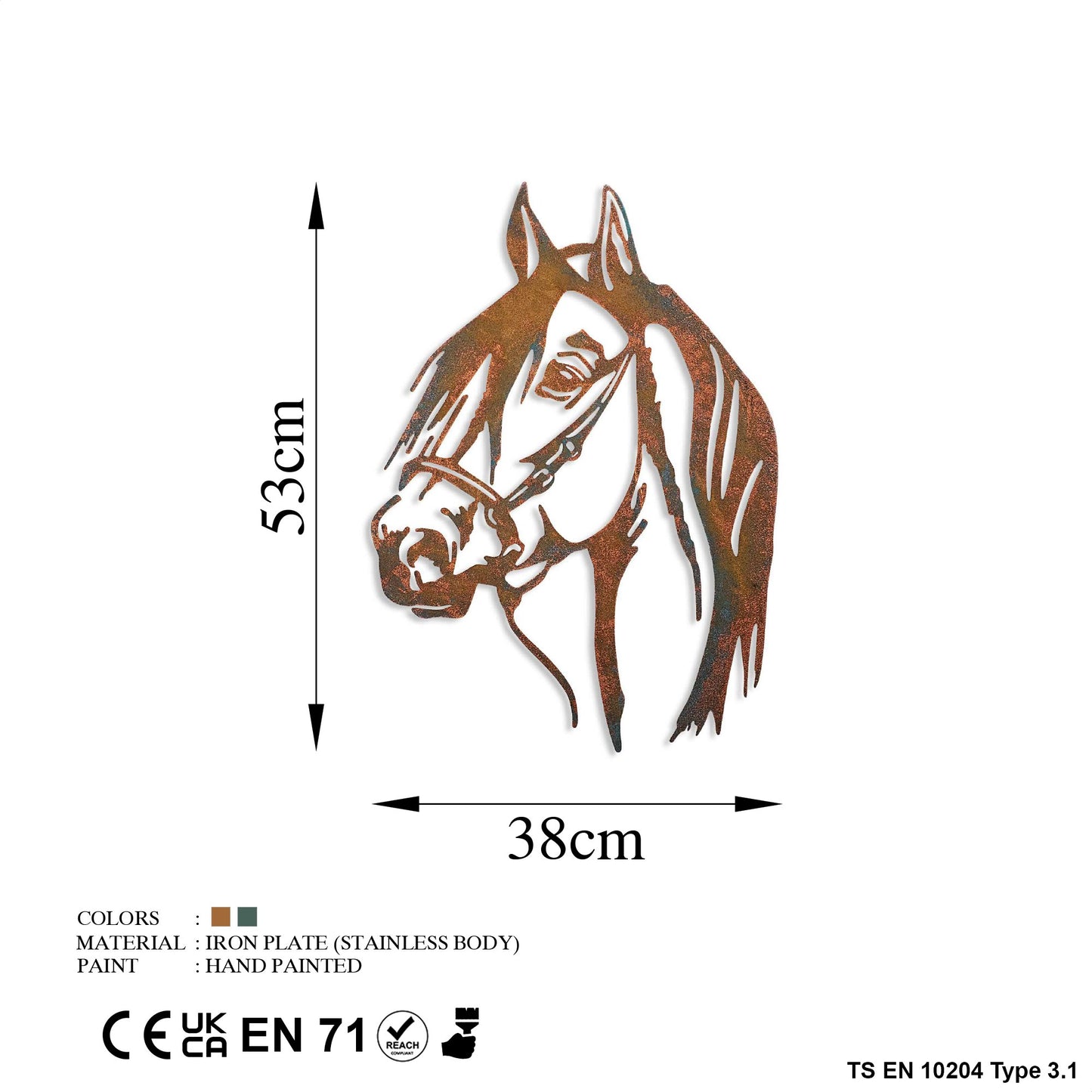 Metalna zidna dekoracija, Horse - 1