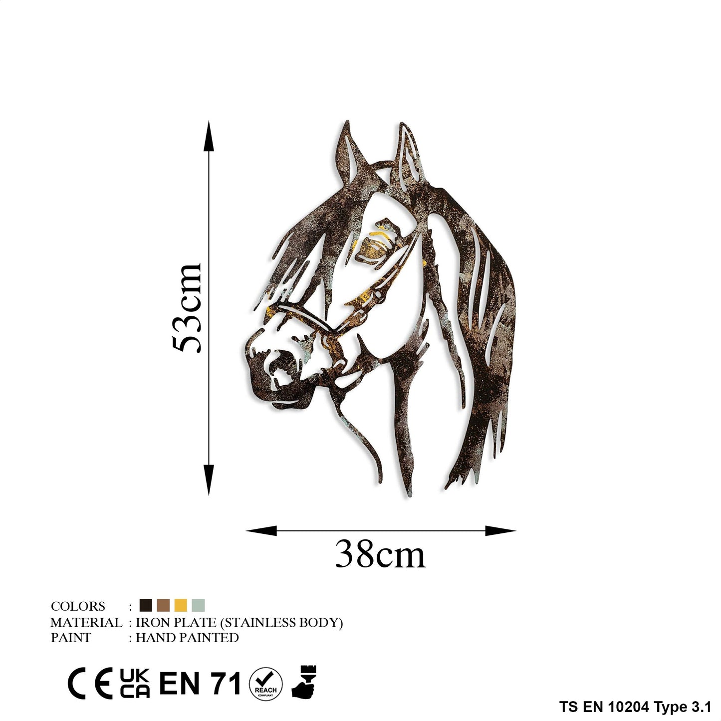Metalna zidna dekoracija, Horse - 2