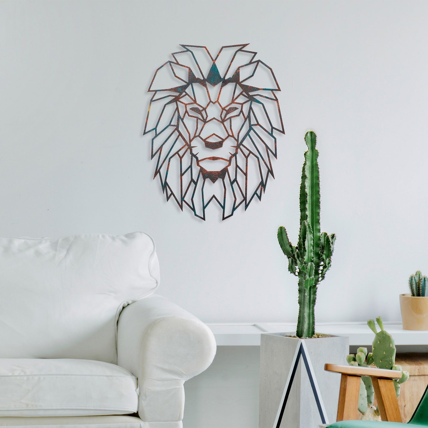 Metalna zidna dekoracija, Lion - 2