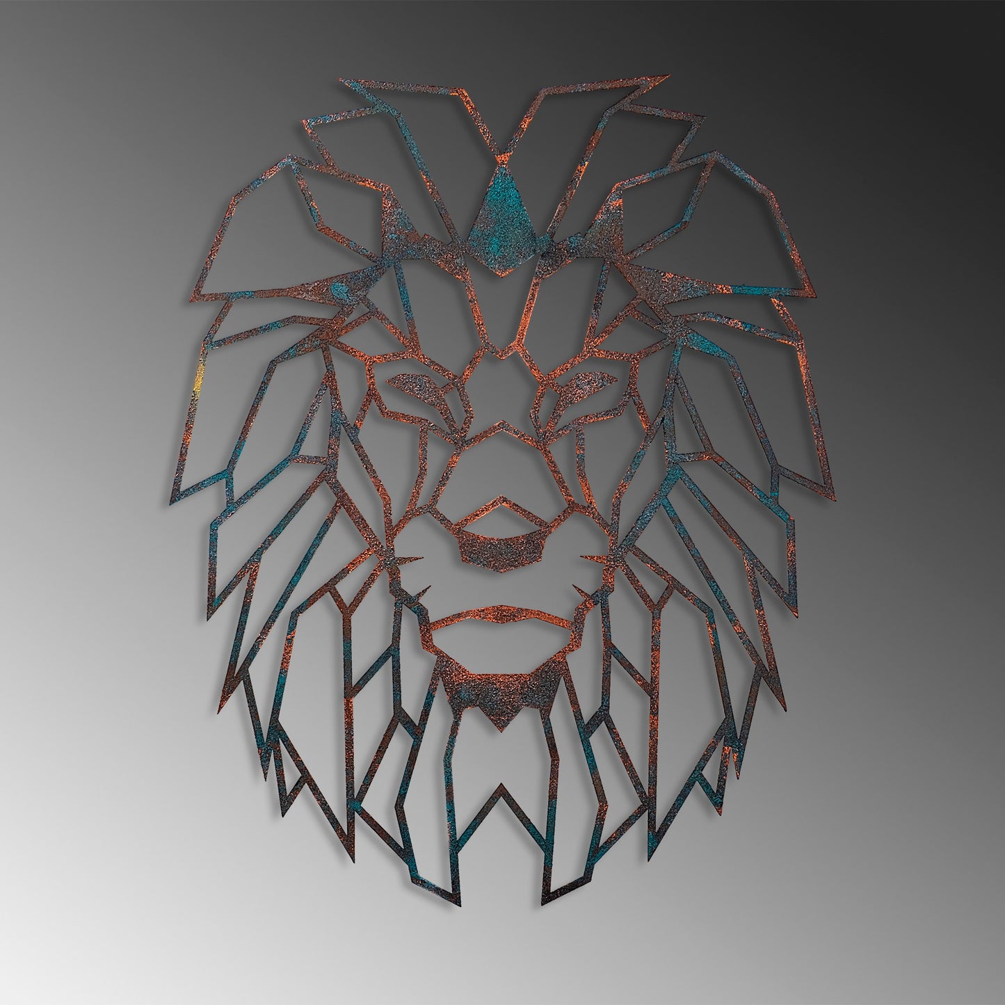 Metalna zidna dekoracija, Lion - 2