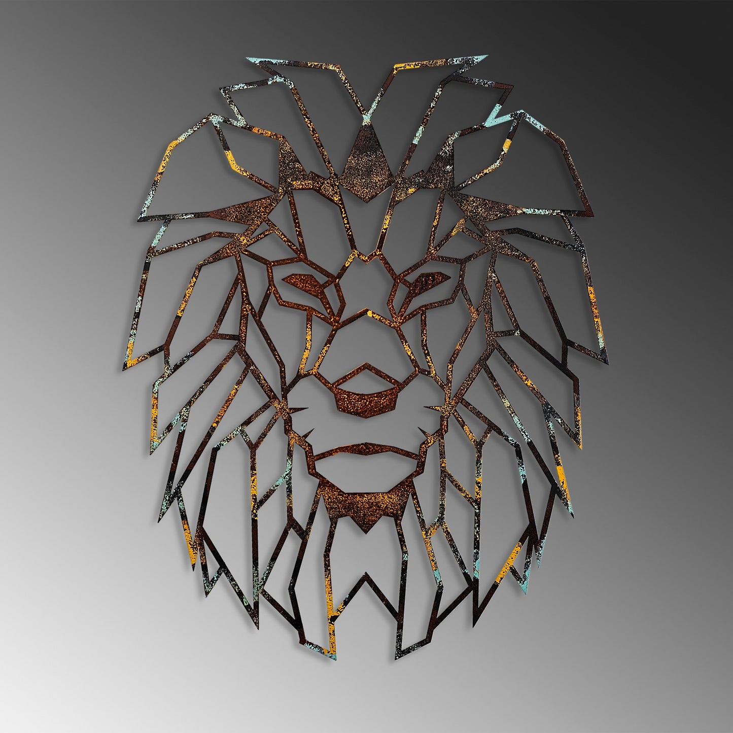 Metalna zidna dekoracija, Lion - 3