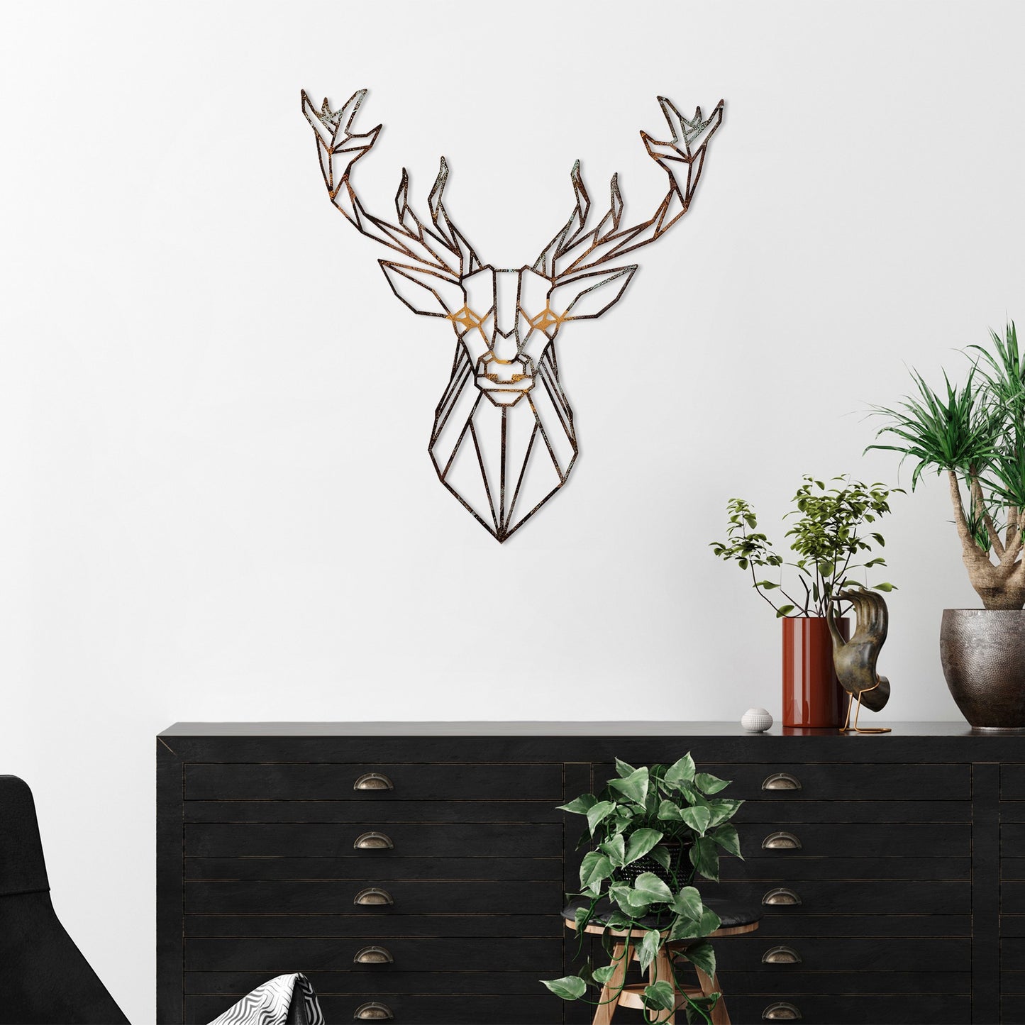 Metalna zidna dekoracija, Deer - 1