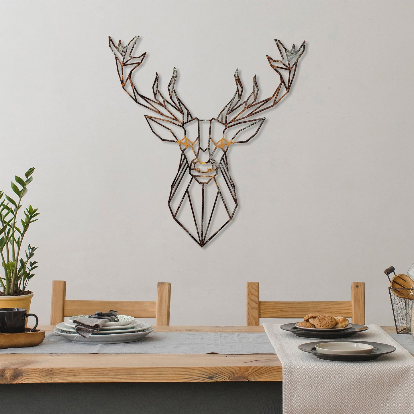 Metalna zidna dekoracija, Deer - 1