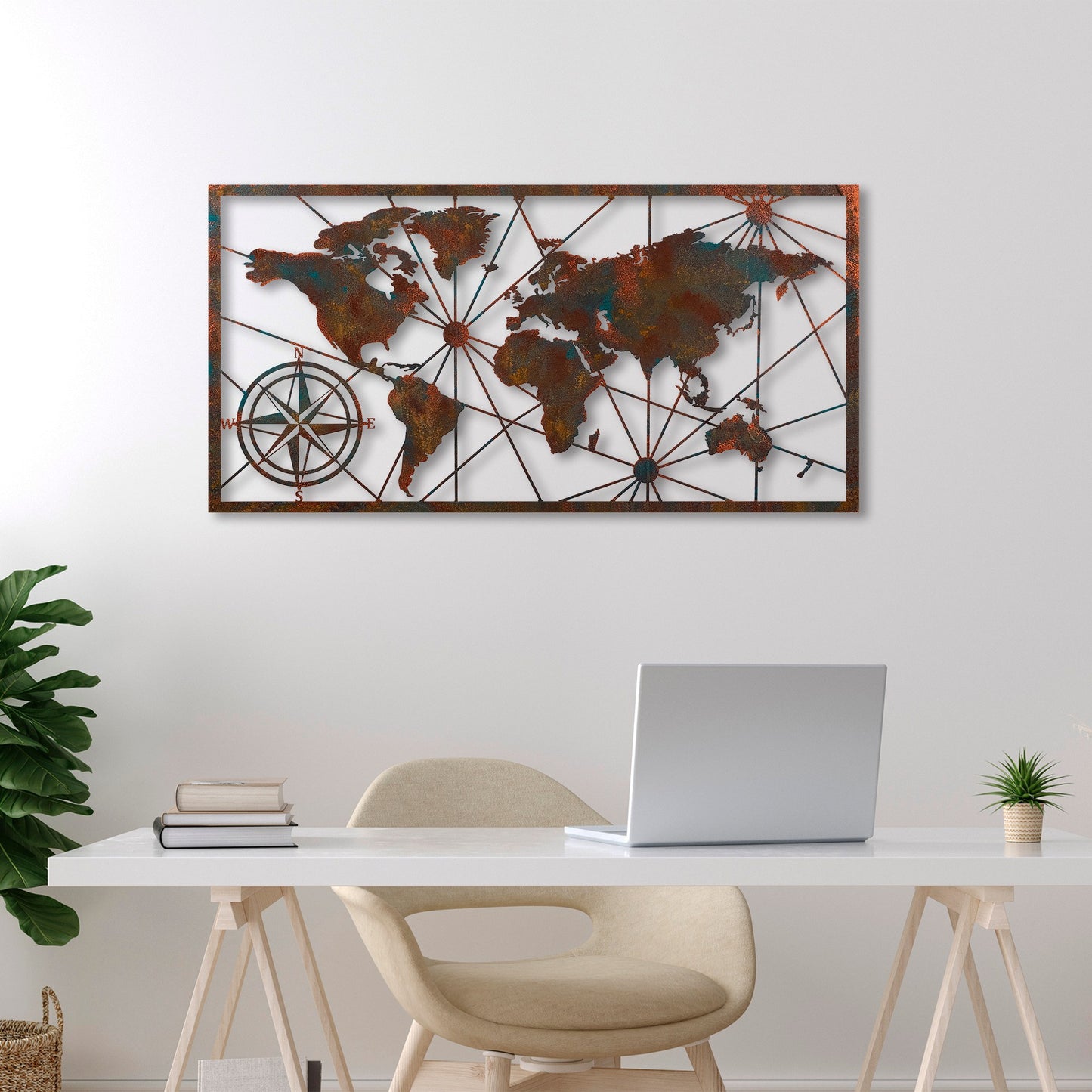 Metalna zidna dekoracija, World Map Large - 2