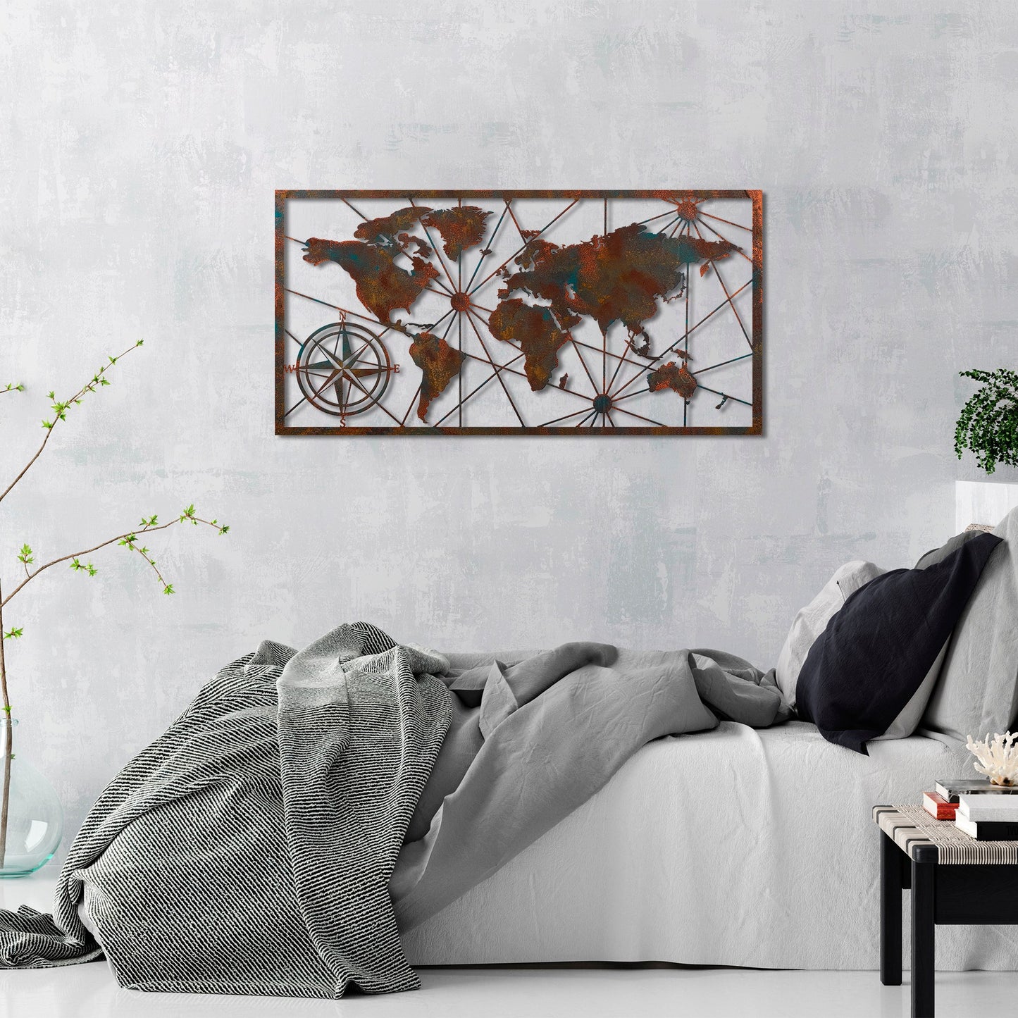 Metalna zidna dekoracija, World Map Large - 2