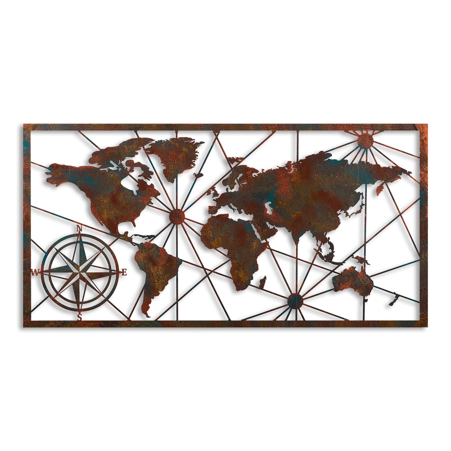 Metalna zidna dekoracija, World Map Large - 2