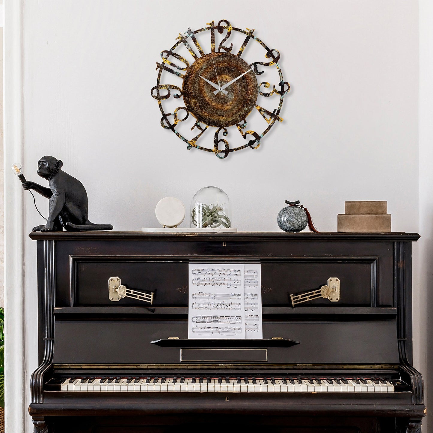 Ukrasni metalni zidni sat, Metal Wall Clock 15 - 1