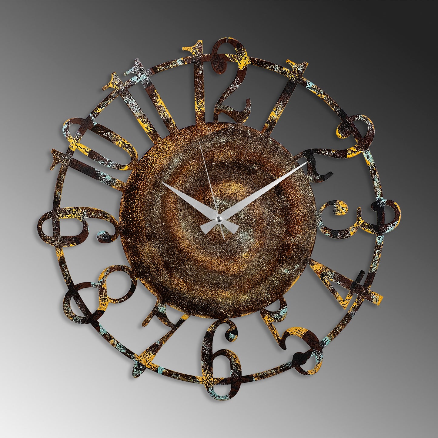 Ukrasni metalni zidni sat, Metal Wall Clock 15 - 1
