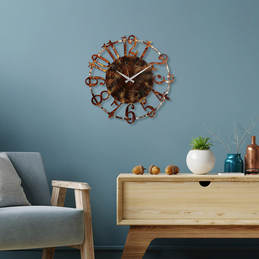 Ukrasni metalni zidni sat, Metal Wall Clock 15 - 2