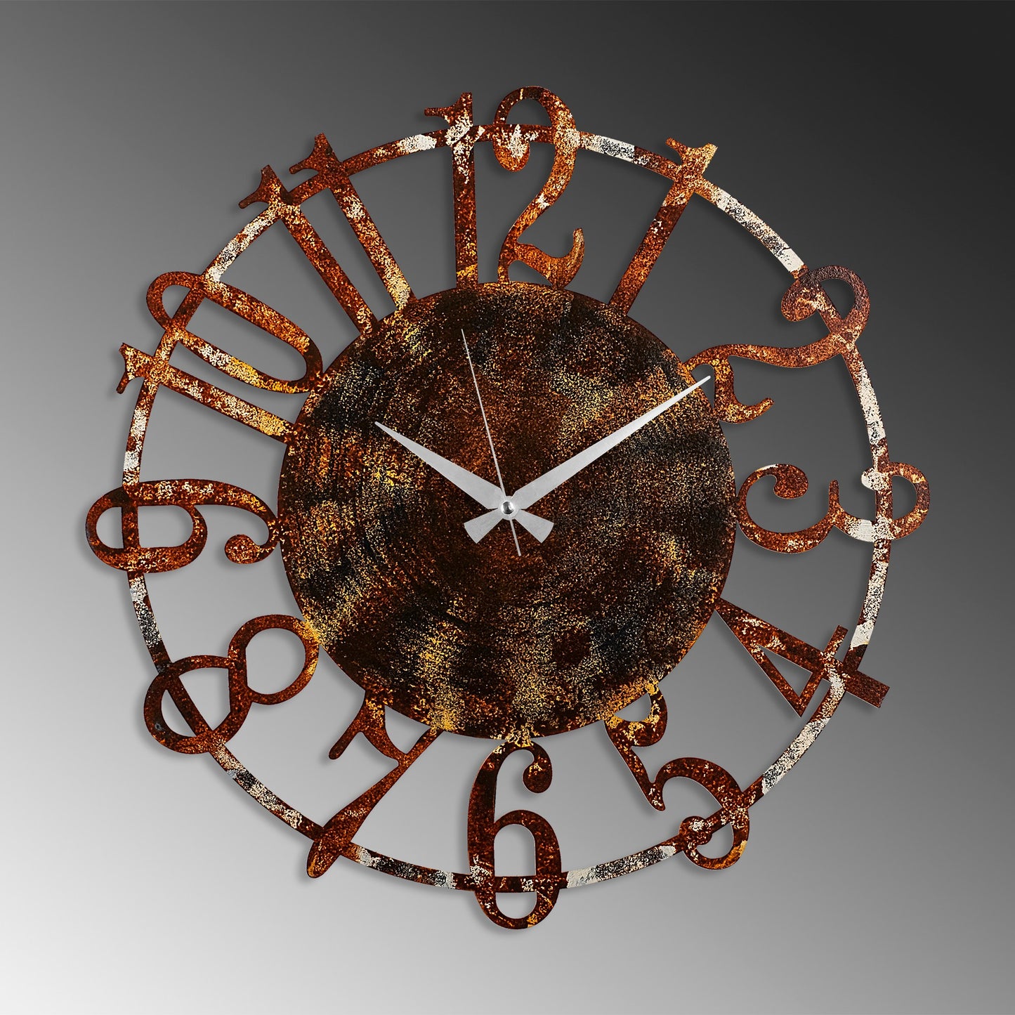 Ukrasni metalni zidni sat, Metal Wall Clock 15 - 2