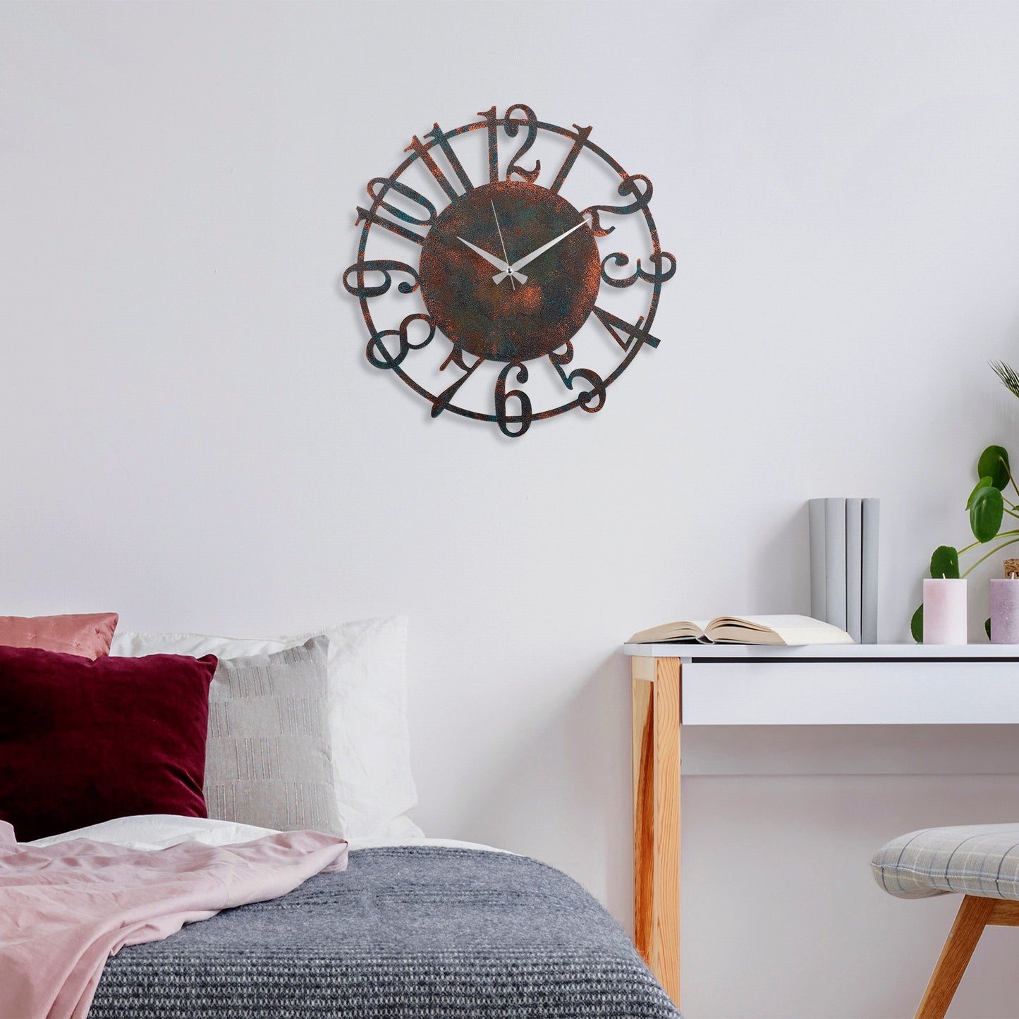 Ukrasni metalni zidni sat, Metal Wall Clock 15 - 3
