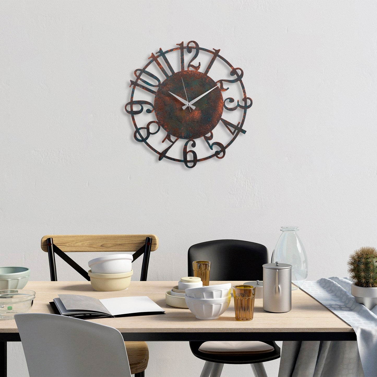 Ukrasni metalni zidni sat, Metal Wall Clock 15 - 3