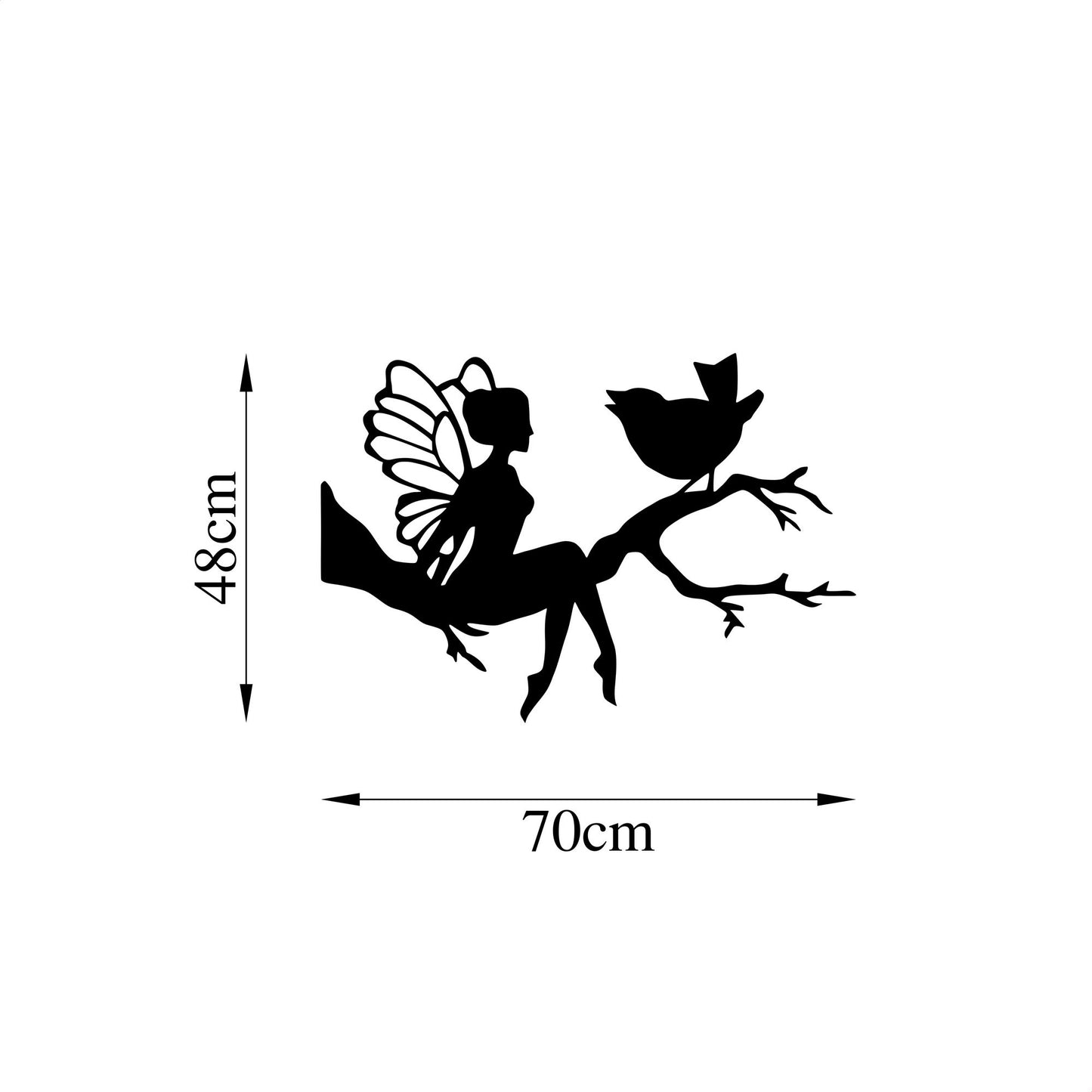 Metalna zidna dekoracija, Fairy - 434