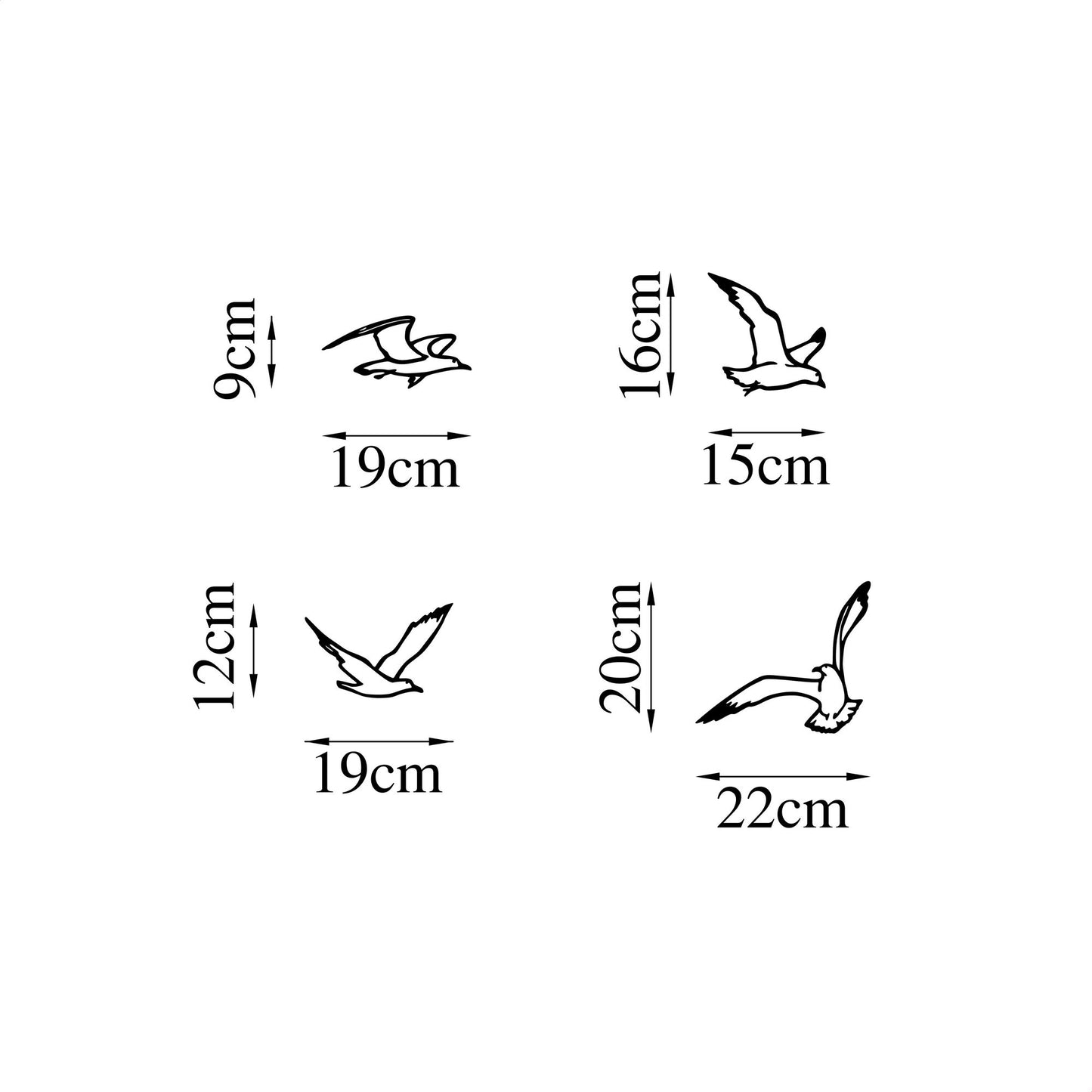 Metalna zidna dekoracija, Birds Sorty - 443