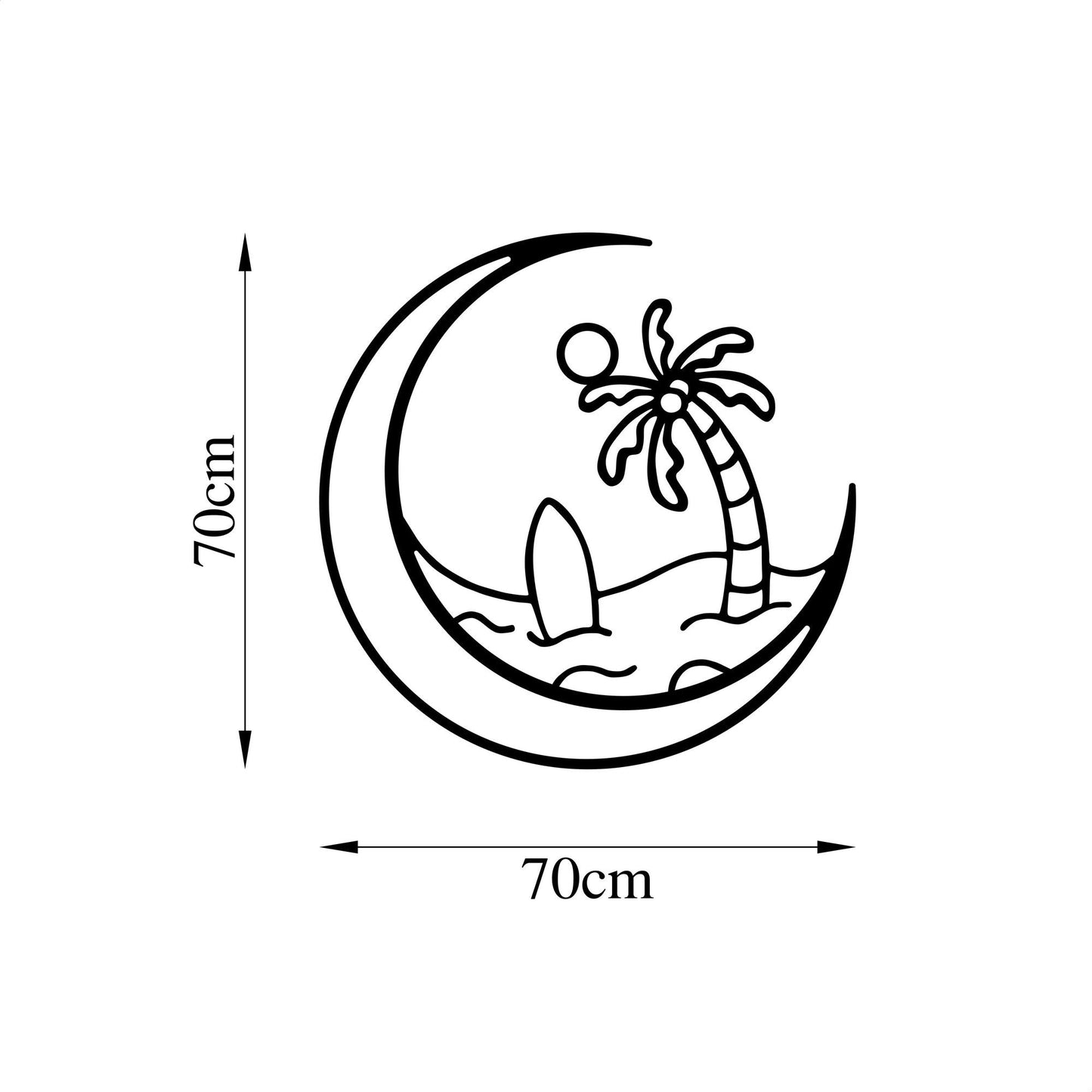 Metalna zidna dekoracija, Sea Sand Surf - 450