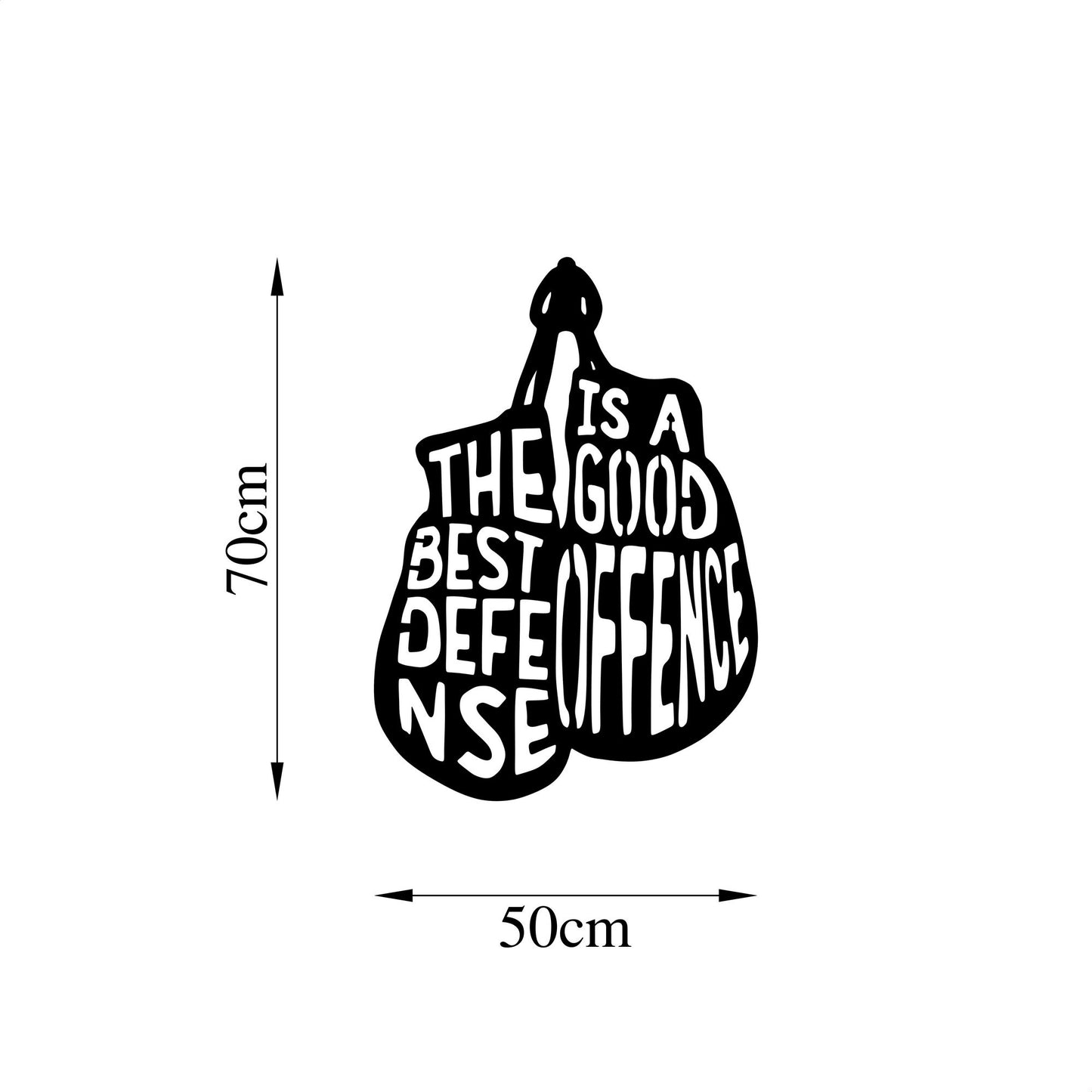 Metalna zidna dekoracija, The Best Defense Is A Good Offence - 455