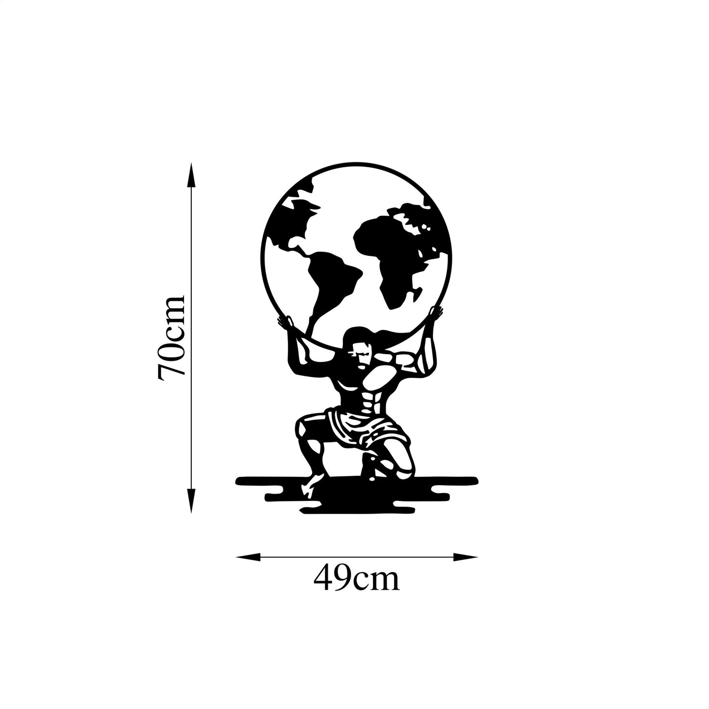 Metalna zidna dekoracija, Atlas - 461
