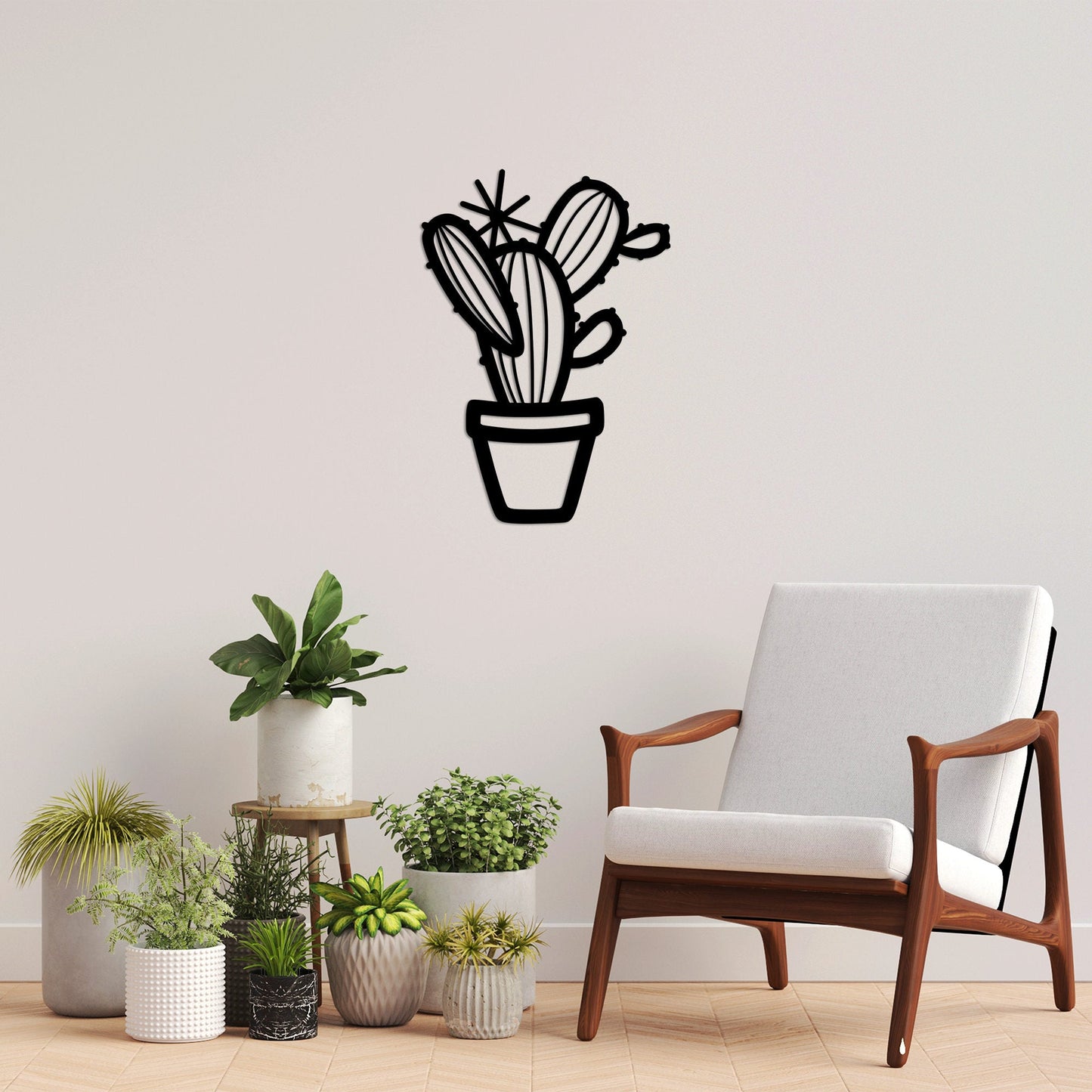 Metalna zidna dekoracija, Cactus - 464