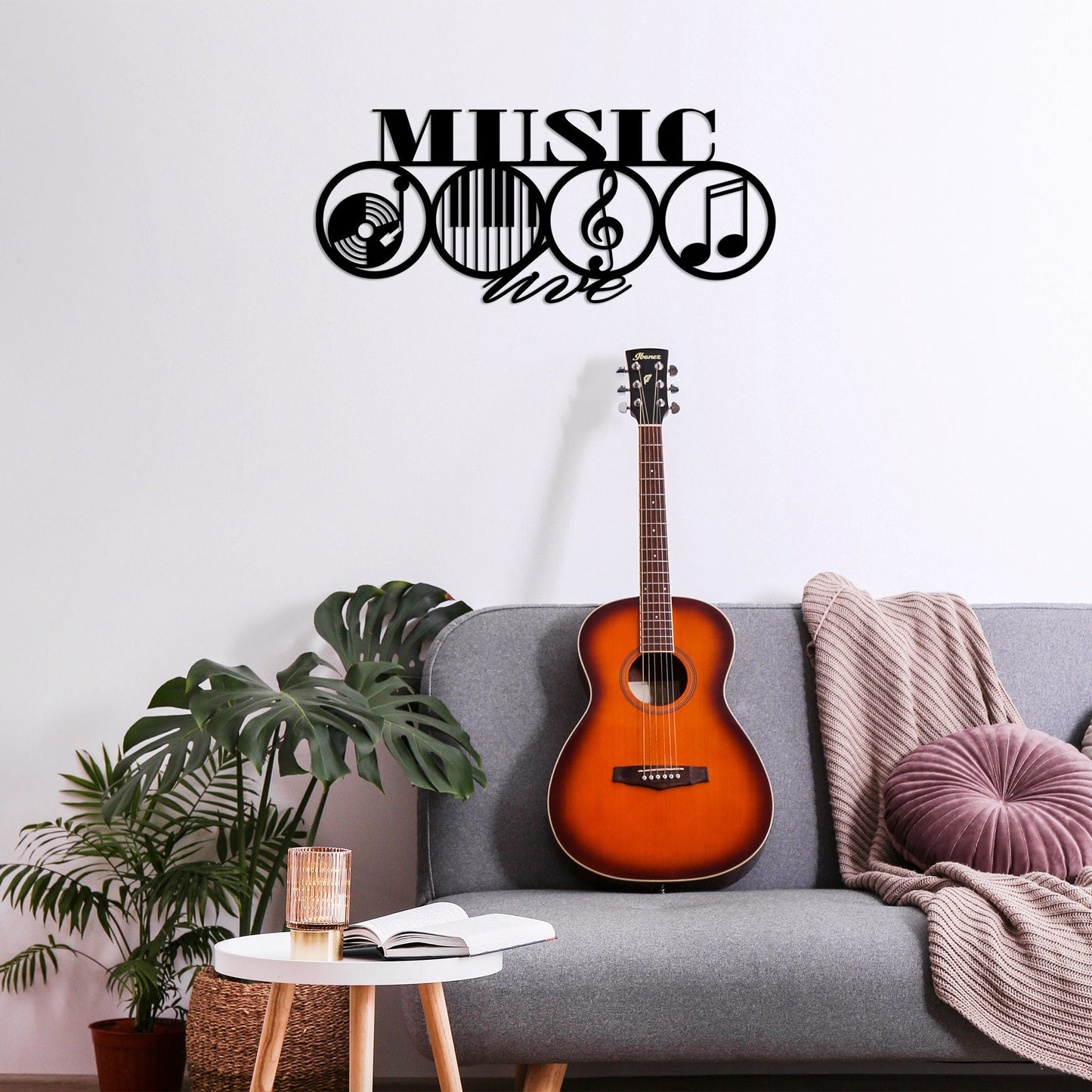 Metalna zidna dekoracija, Music - 467