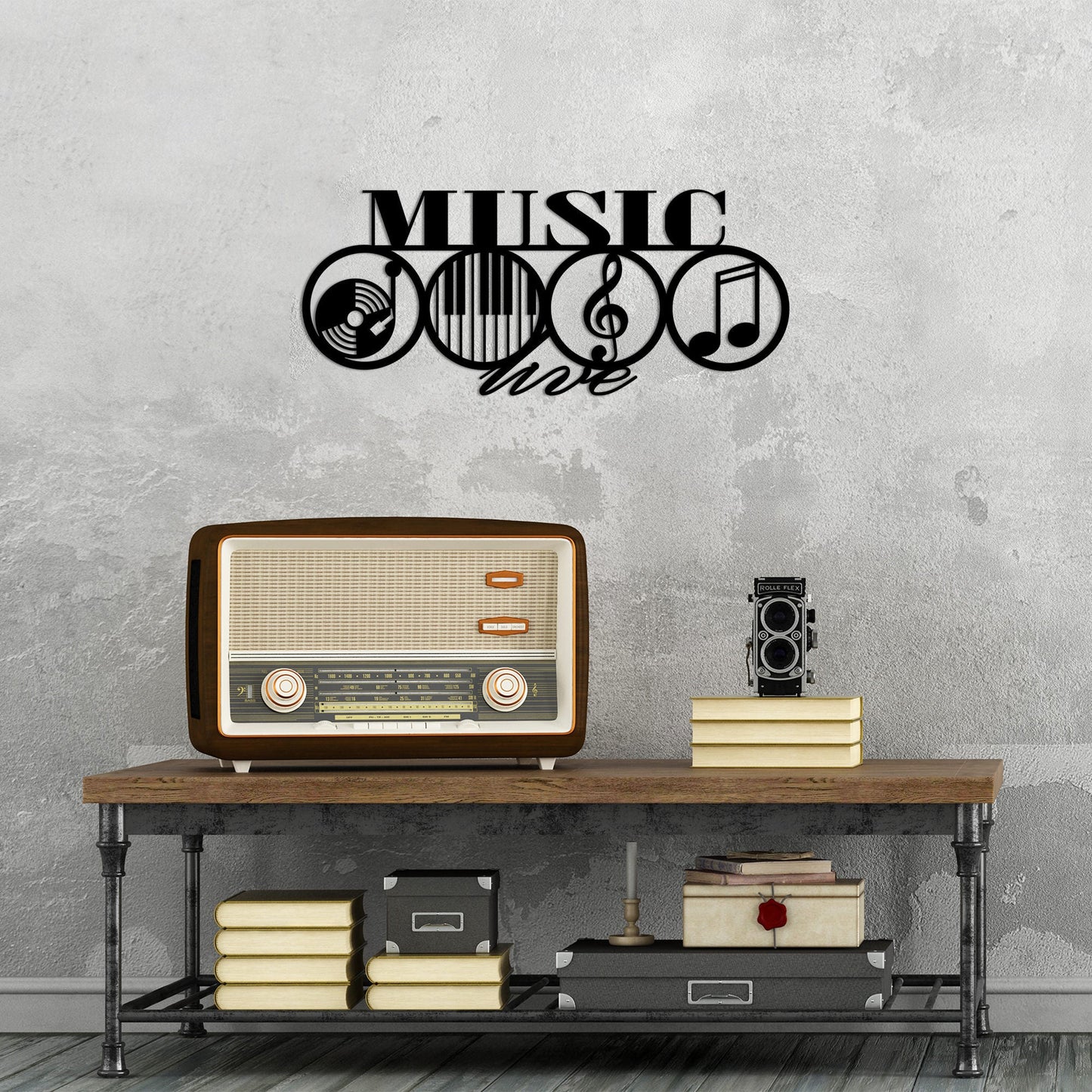 Metalna zidna dekoracija, Music - 467