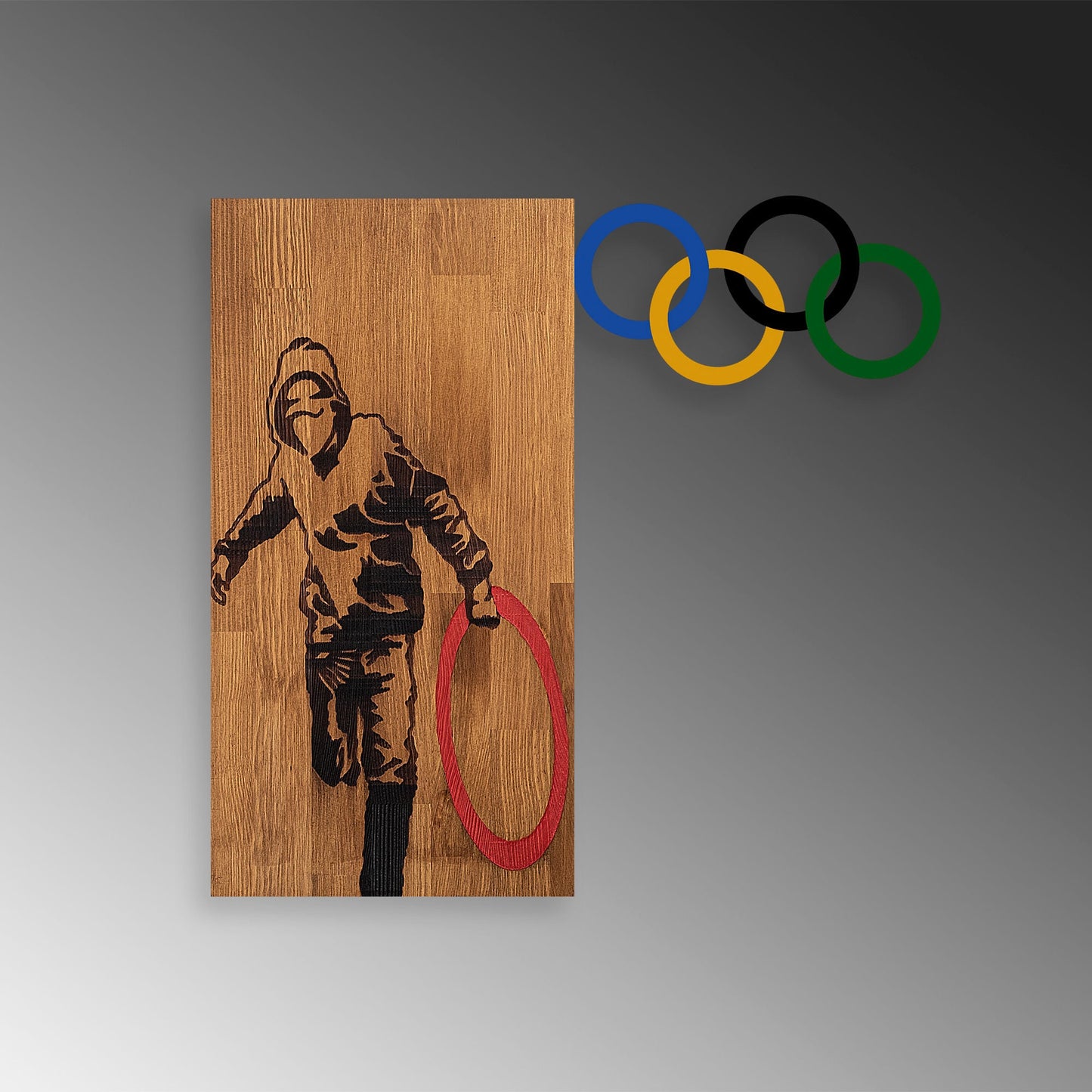 Ukrasni drveni zidni dodatak, Banksy - 14