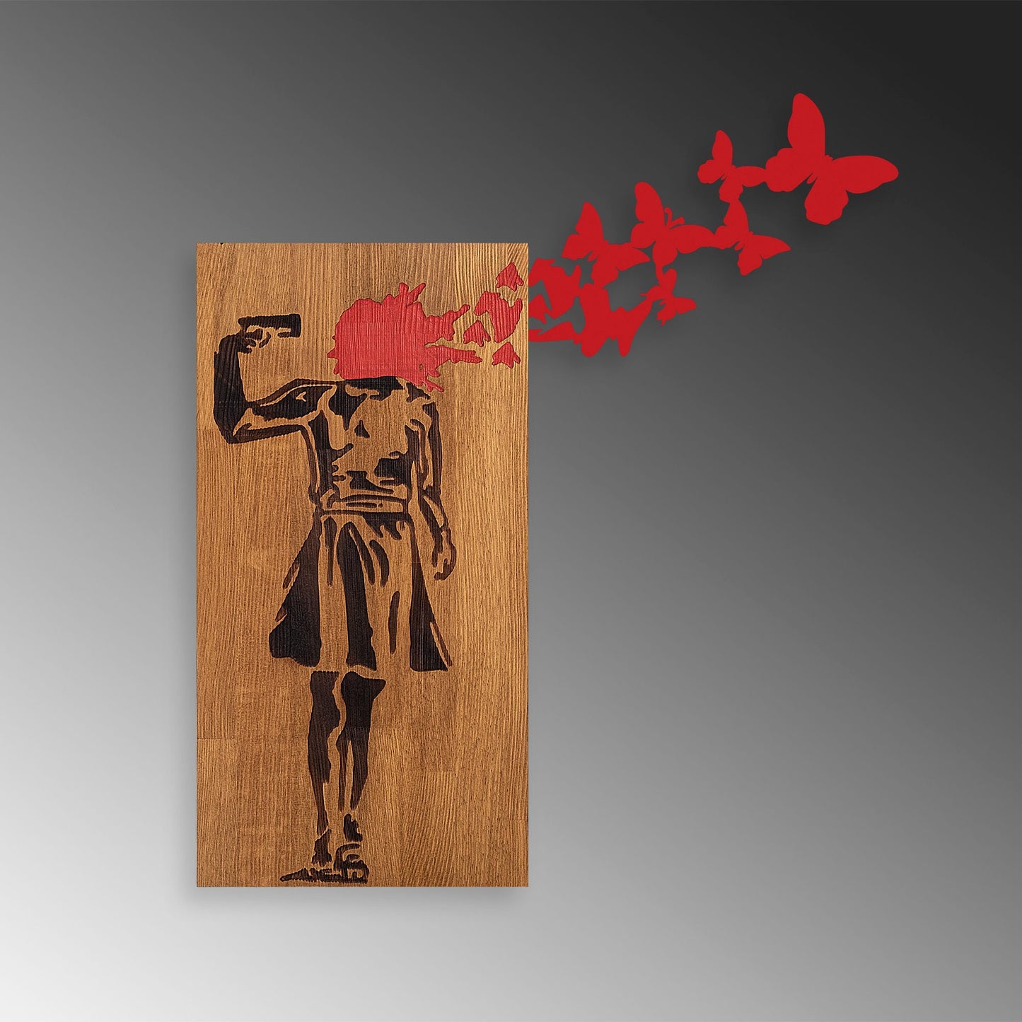 Ukrasni drveni zidni dodatak, Banksy - 16