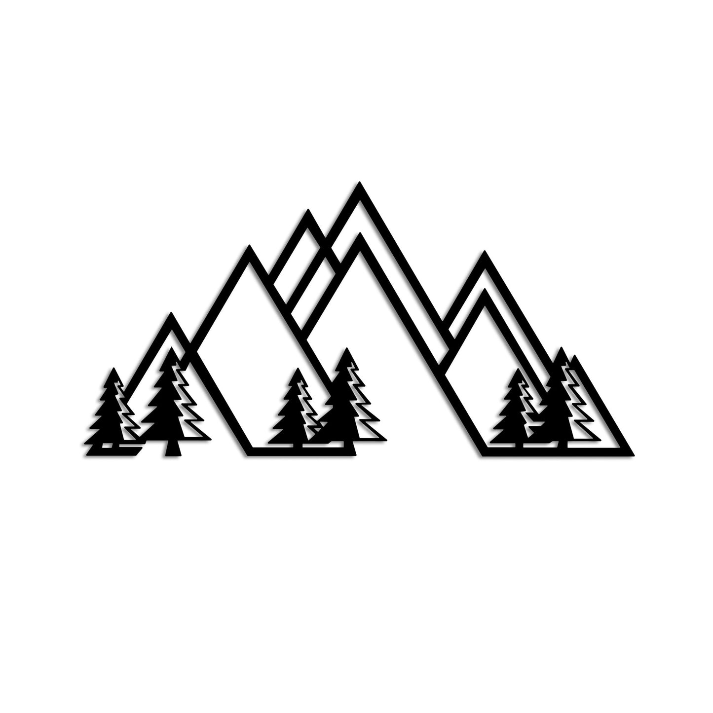Metalna zidna dekoracija, Mountain - v1
