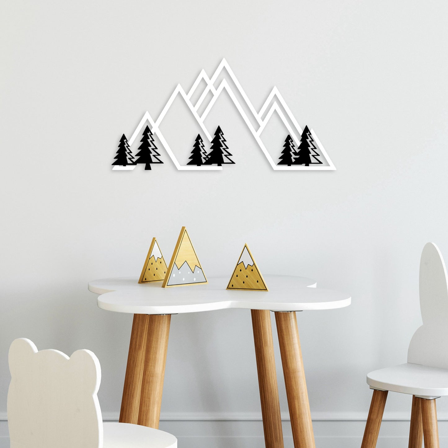 Metalna zidna dekoracija, Mountain - v2