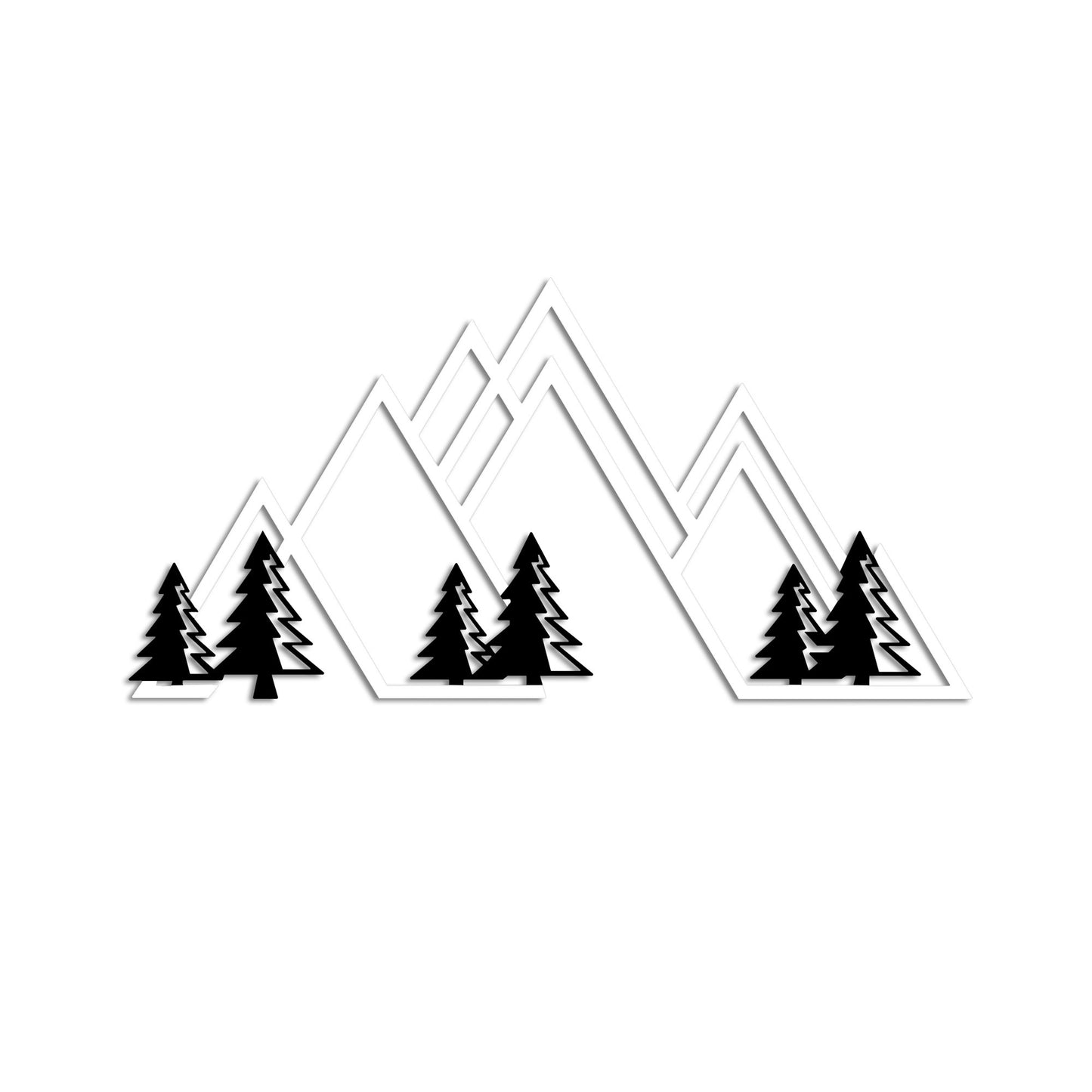 Metalna zidna dekoracija, Mountain - v2