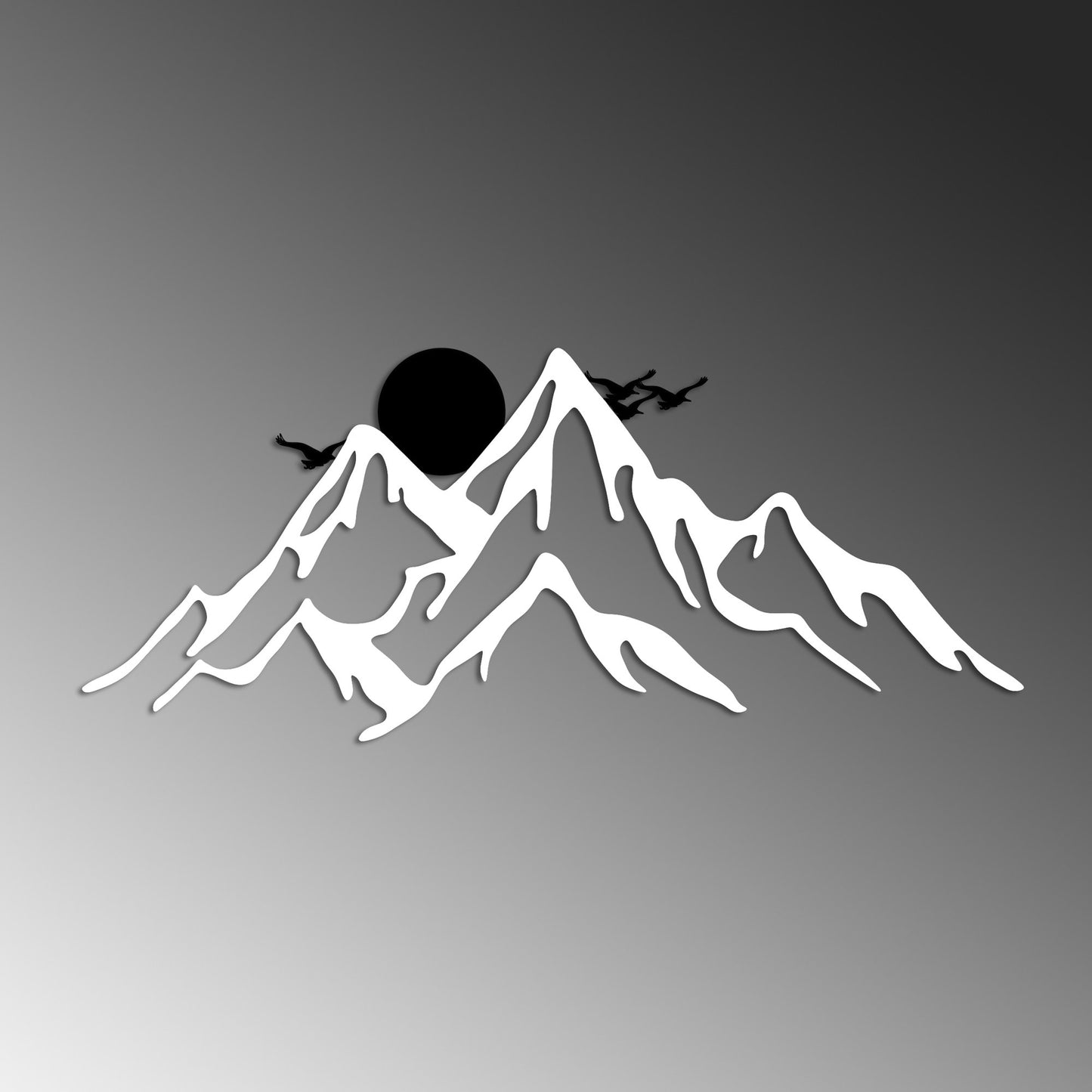 Metalna zidna dekoracija, Full Mount And Mountain - 2