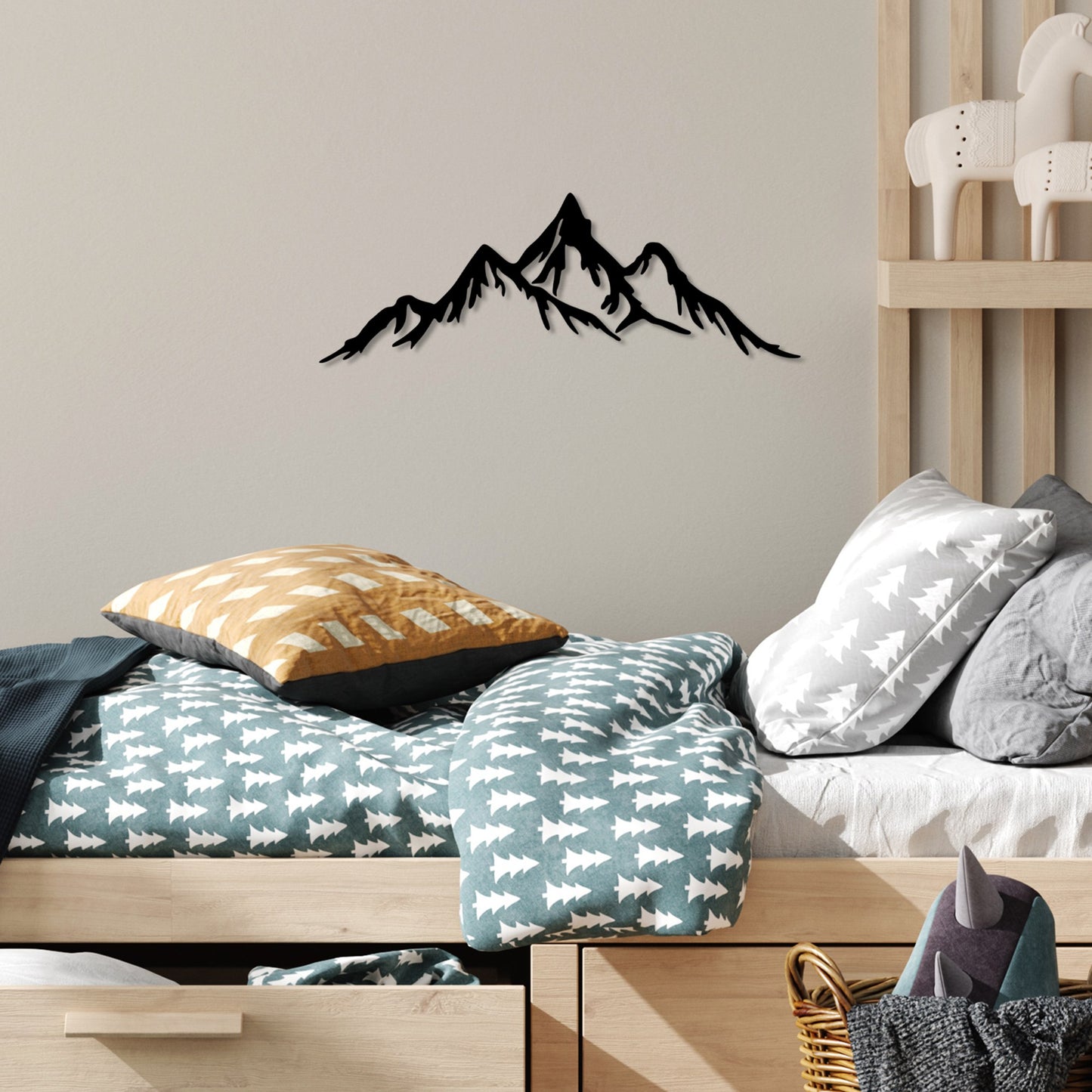 Metalna zidna dekoracija, Full Mount And Mountain - 3