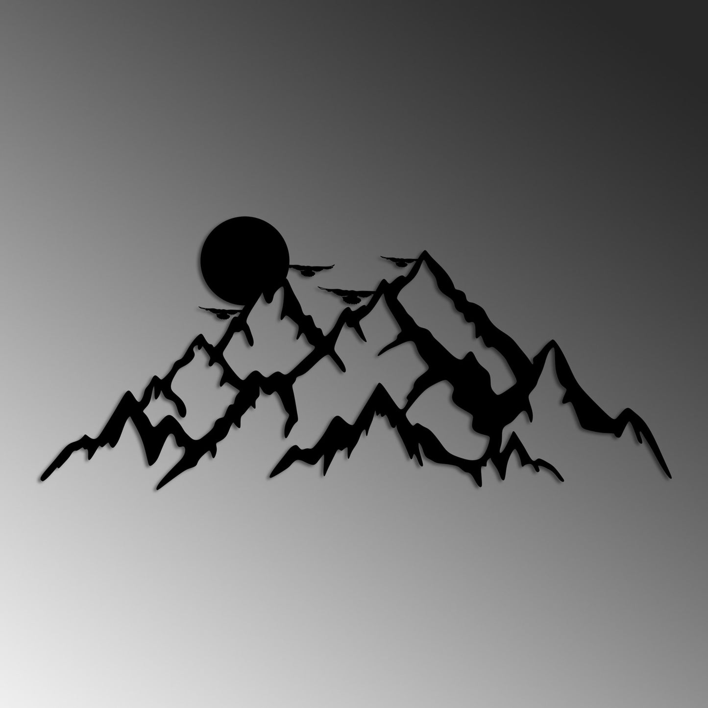 Metalna zidna dekoracija, Full Mount And Mountain - 5
