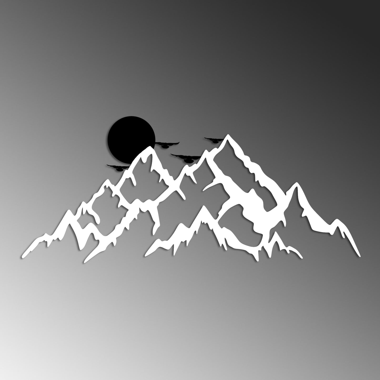 Metalna zidna dekoracija, Full Mount And Mountain - 6