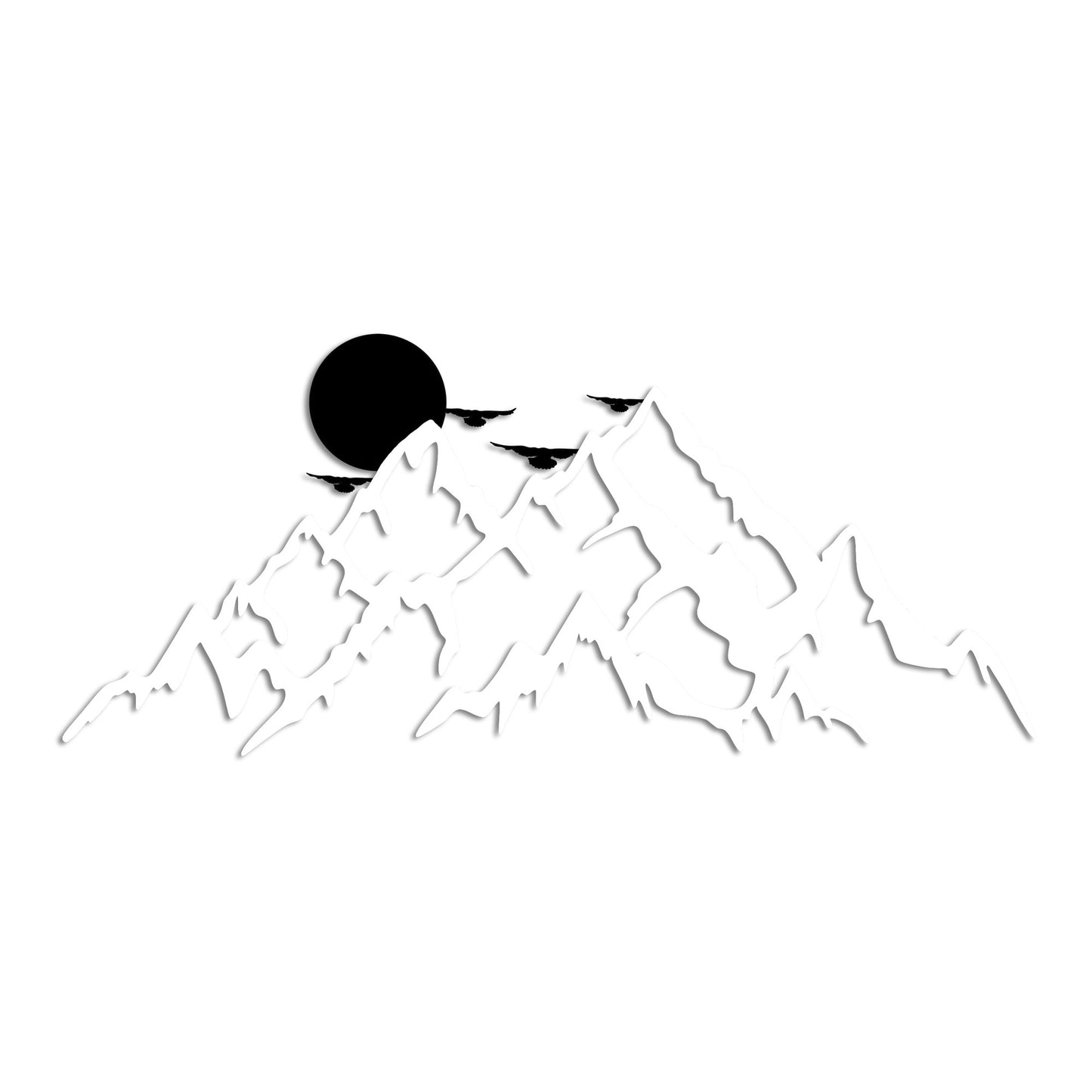 Metalna zidna dekoracija, Full Mount And Mountain - 6