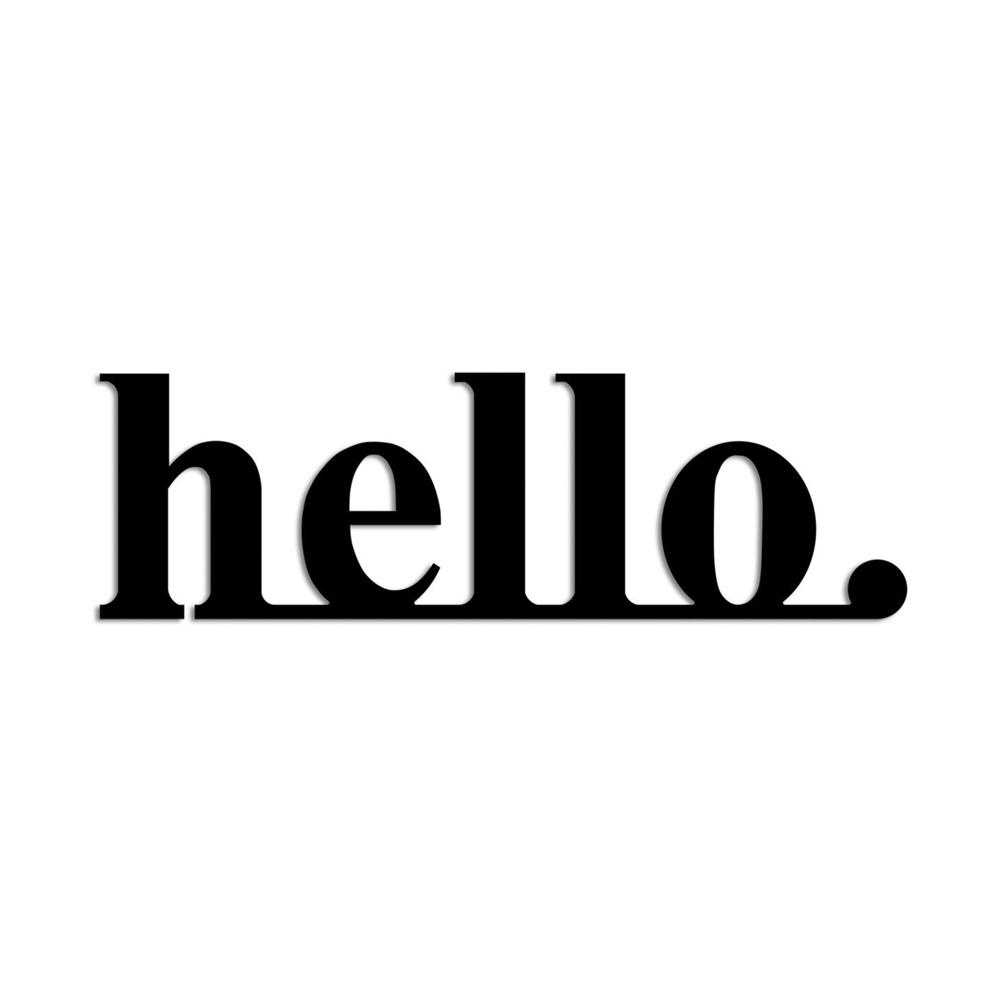 Metalna zidna dekoracija, Hello