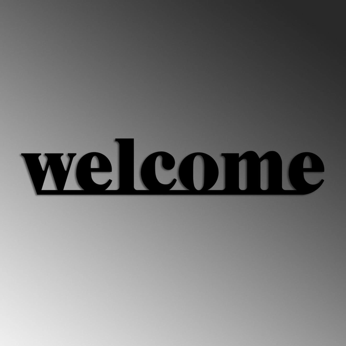 Metalna zidna dekoracija, Welcome