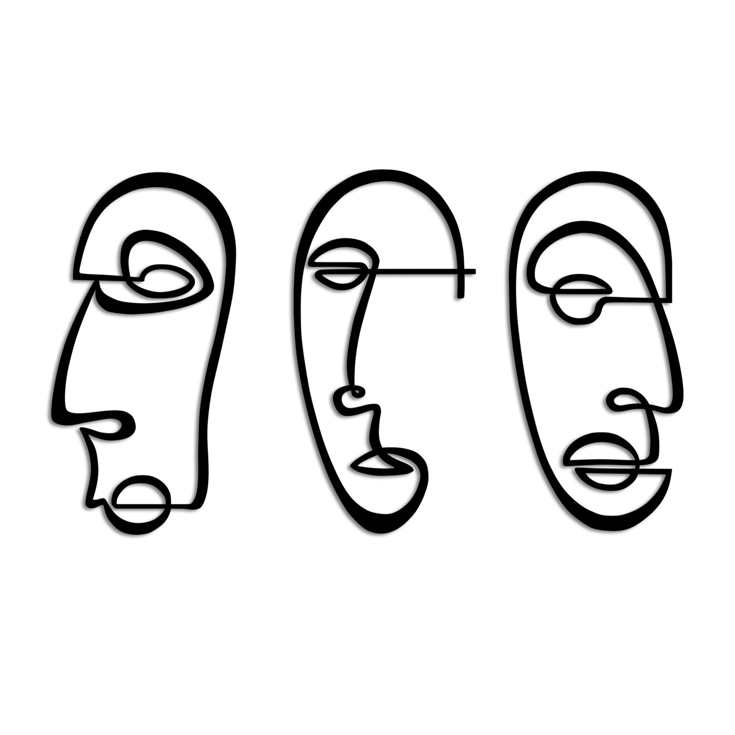 Metalna zidna dekoracija, Left Front Right