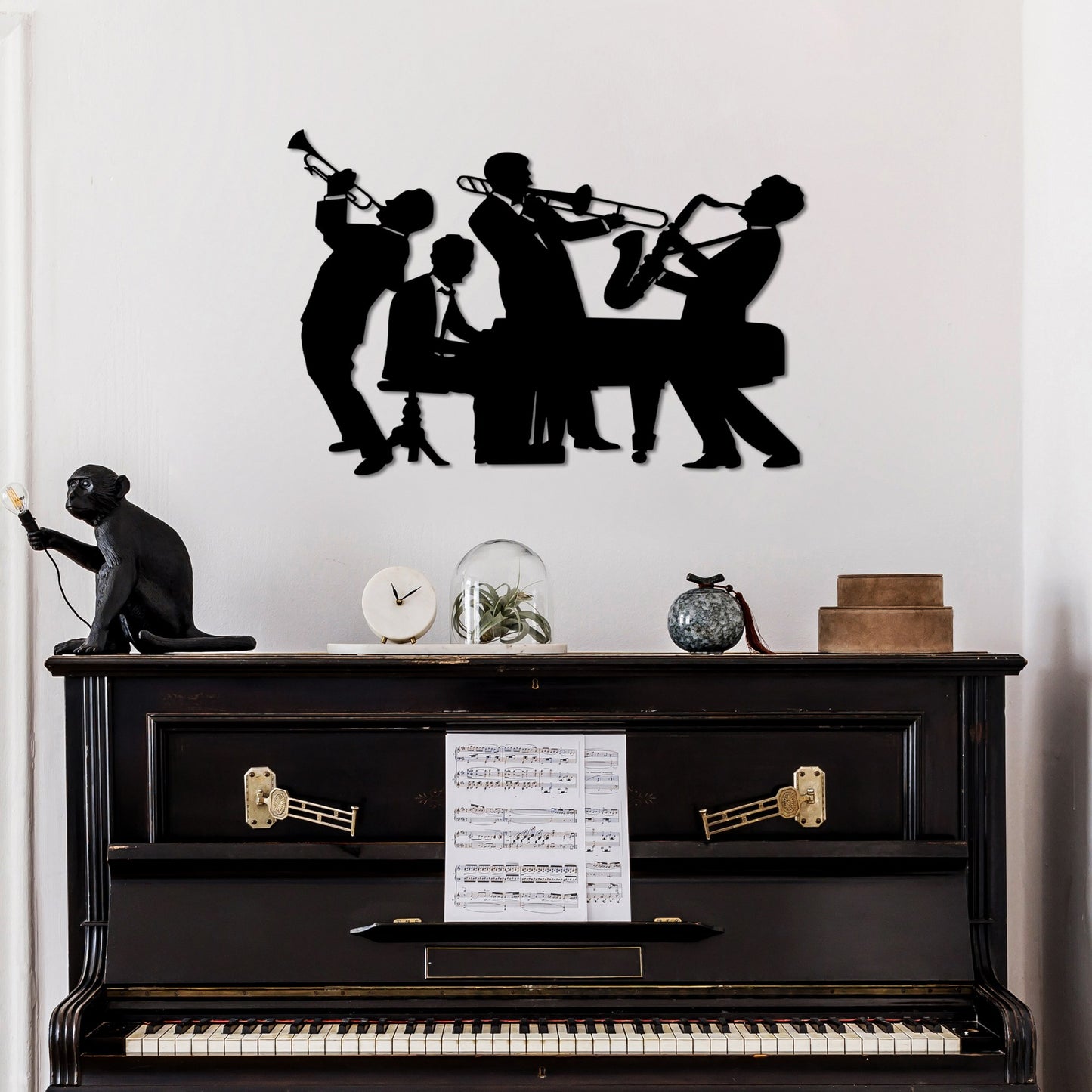 Metalna zidna dekoracija, Musicians - L